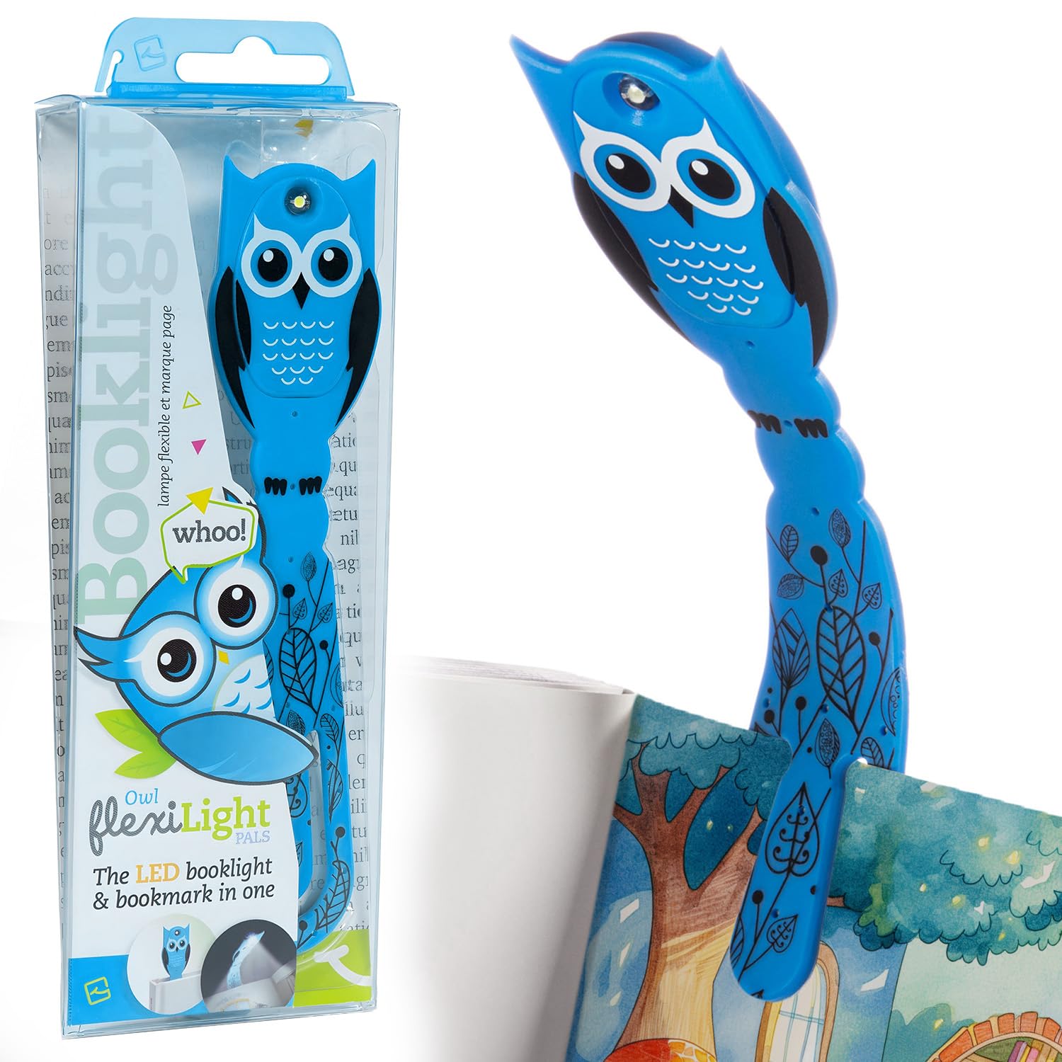 Gifts for Readers & Writers Flexilight Pal Reading Light | LED Bookmark Lamp | Battery Operated | Owl Color