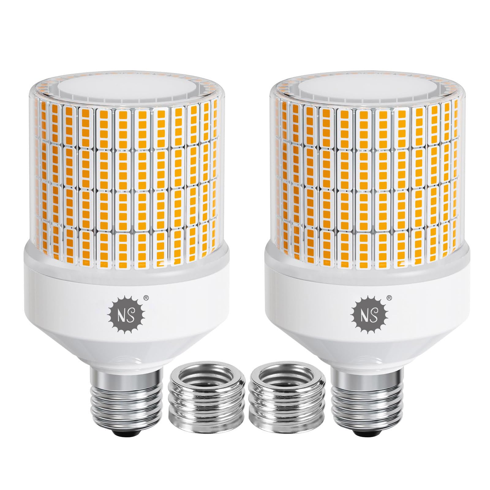 Ns 700W Equivalent Led Corn Light Bulb 2 Pack 10500 Lumens 3000K Warm White Lamp E26/E39 Medium Mogul Base 70W Large Area Lighting For Outdoor Indoor Garage Warehouse High Bay Lights