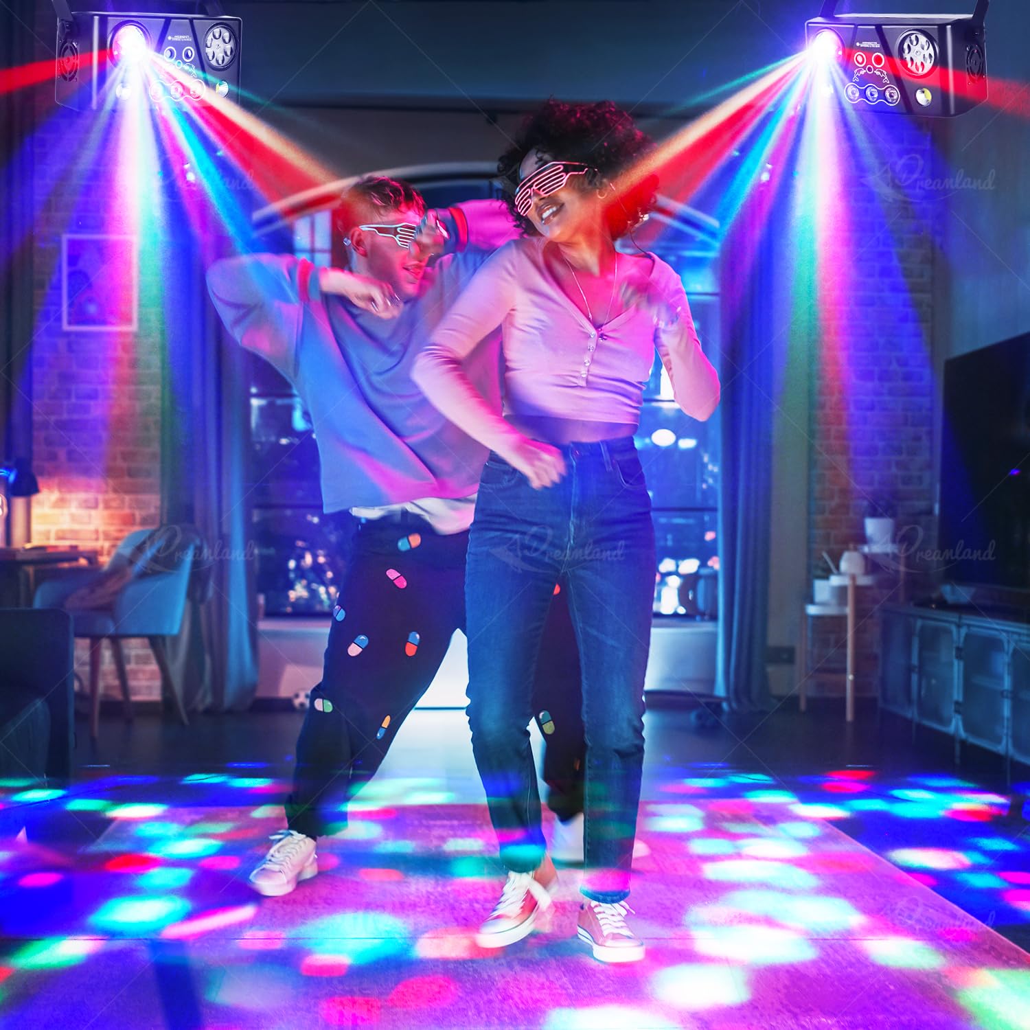 Dreamland Disco Light, Sound Activated DJ Light with Remote Control, Model BL-01, 5 in 1 Strobe for Parties and KTV