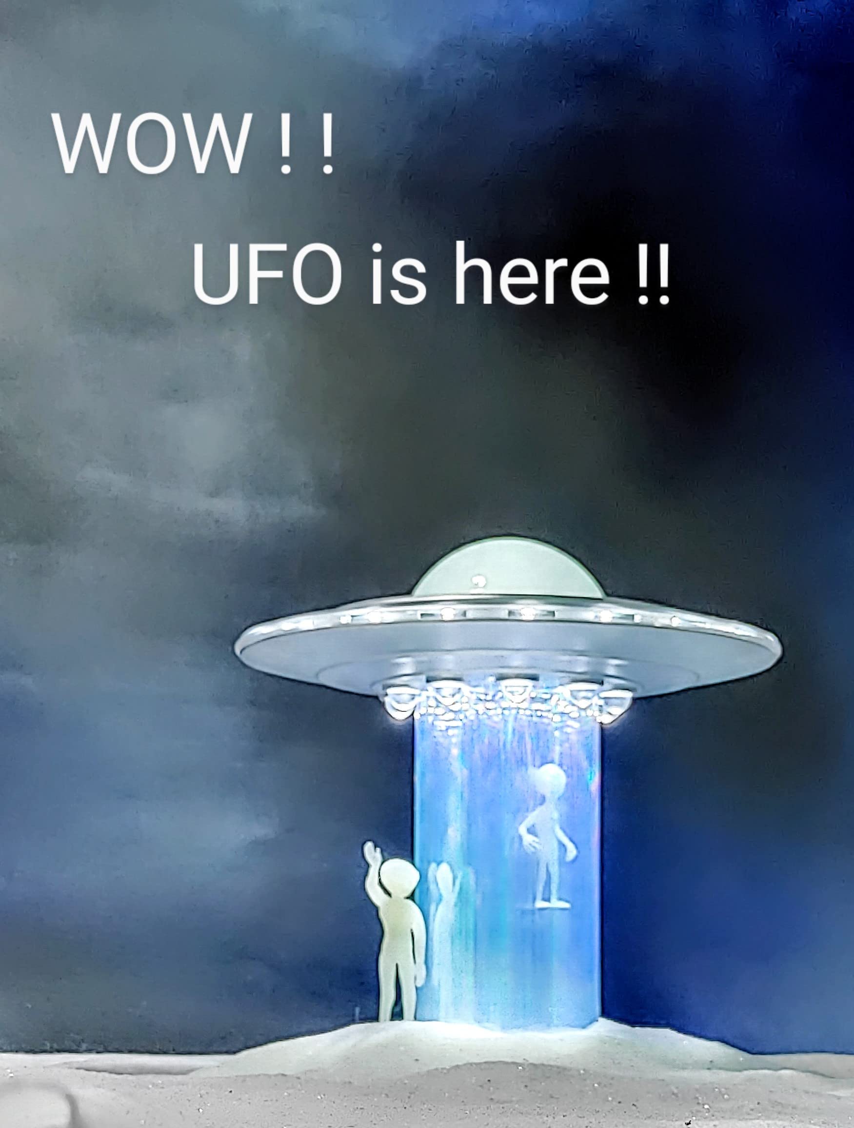 Wan Tai Alien Ufo Table Touch Lamp Led Alien Abduction Cool Unique Holographic D  Cor Color Changing Futuristic Gift Space Lover