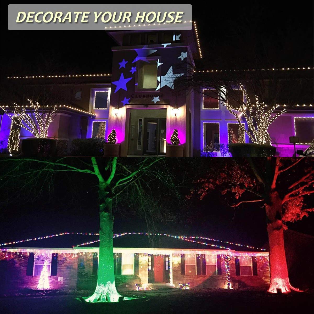GLW 20W RGB LED Flood Lights - Waterproof Color Changing with Remote Control, 2 Pack for Garden/Yard Lighting