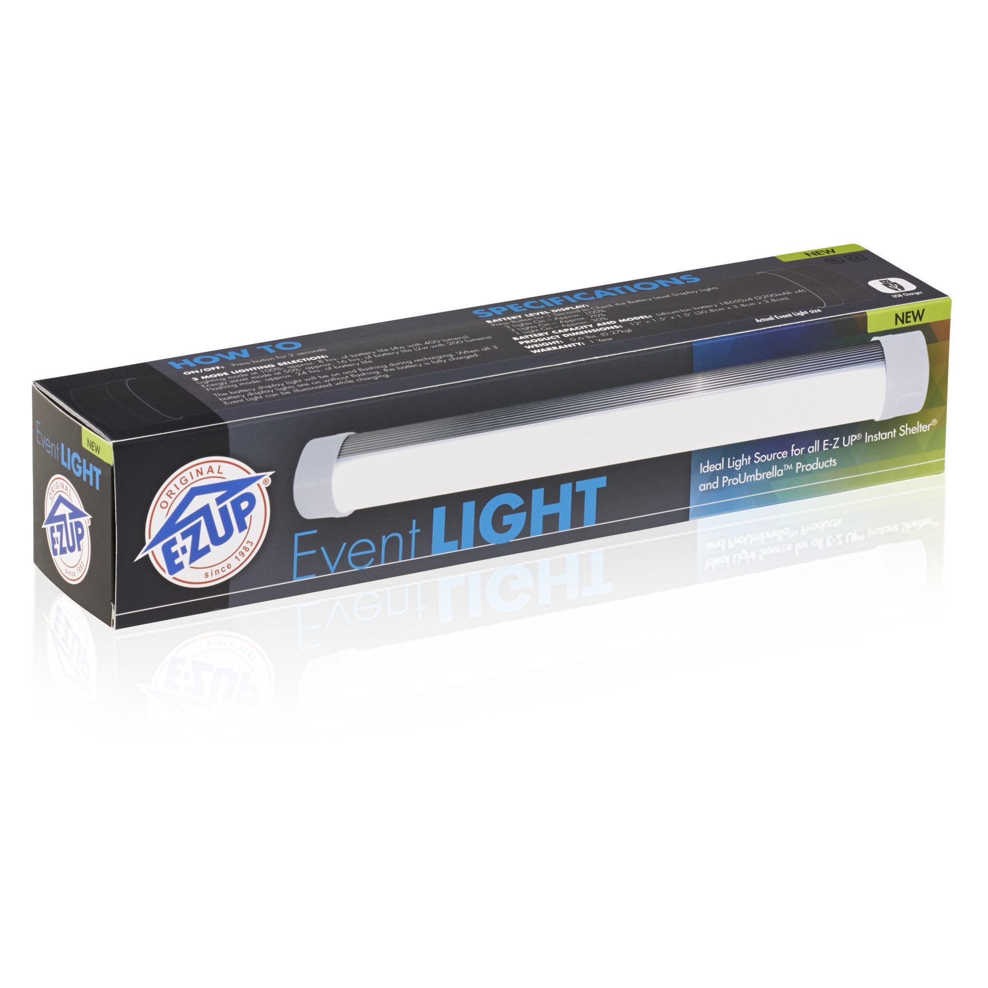 E-Z Up Canopy Event Led Light, Rechargeable, 400 Lumens (Pack Of 1)