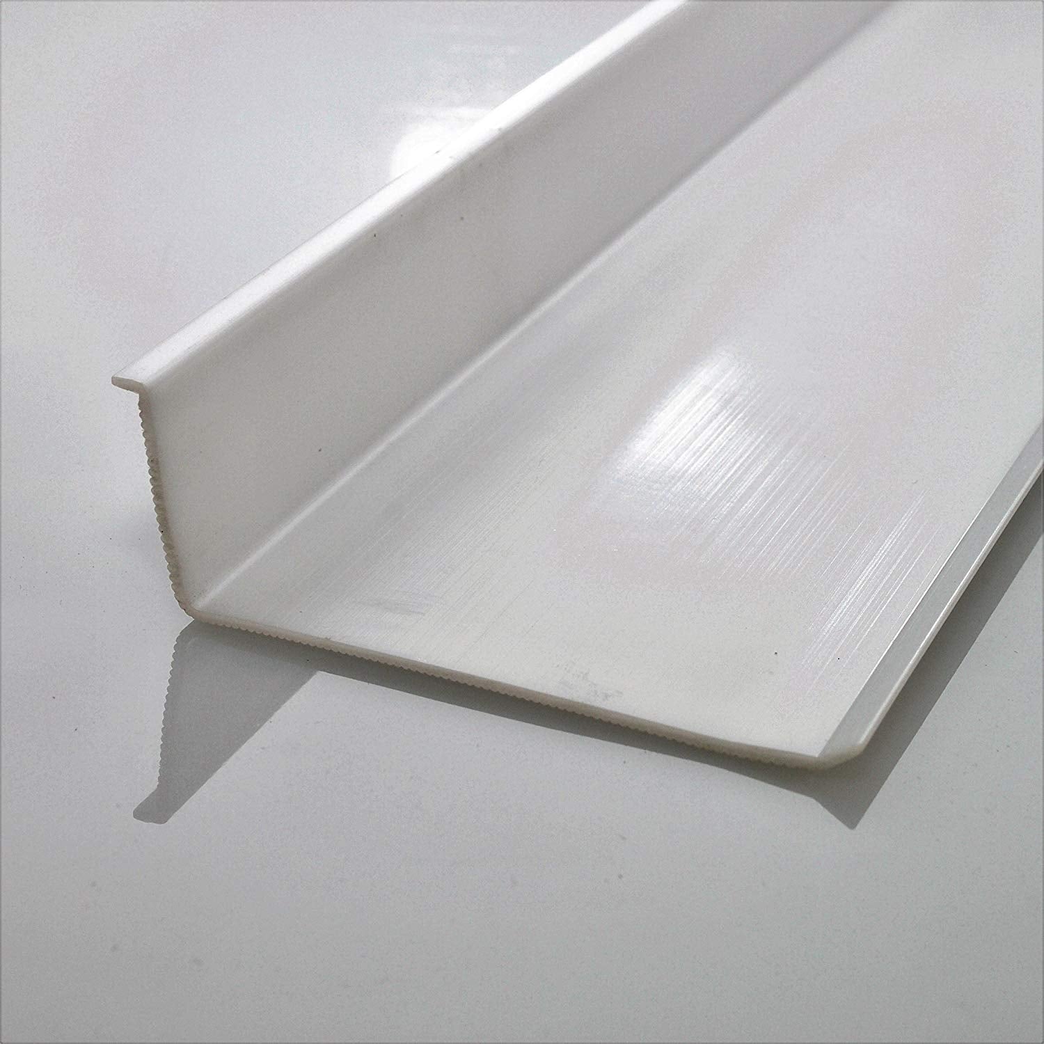 BEAM Lighting Under Cabinet Light Cover - White Ribbed Acrylic Diffuser, L-Shaped, 24", Model WS-320