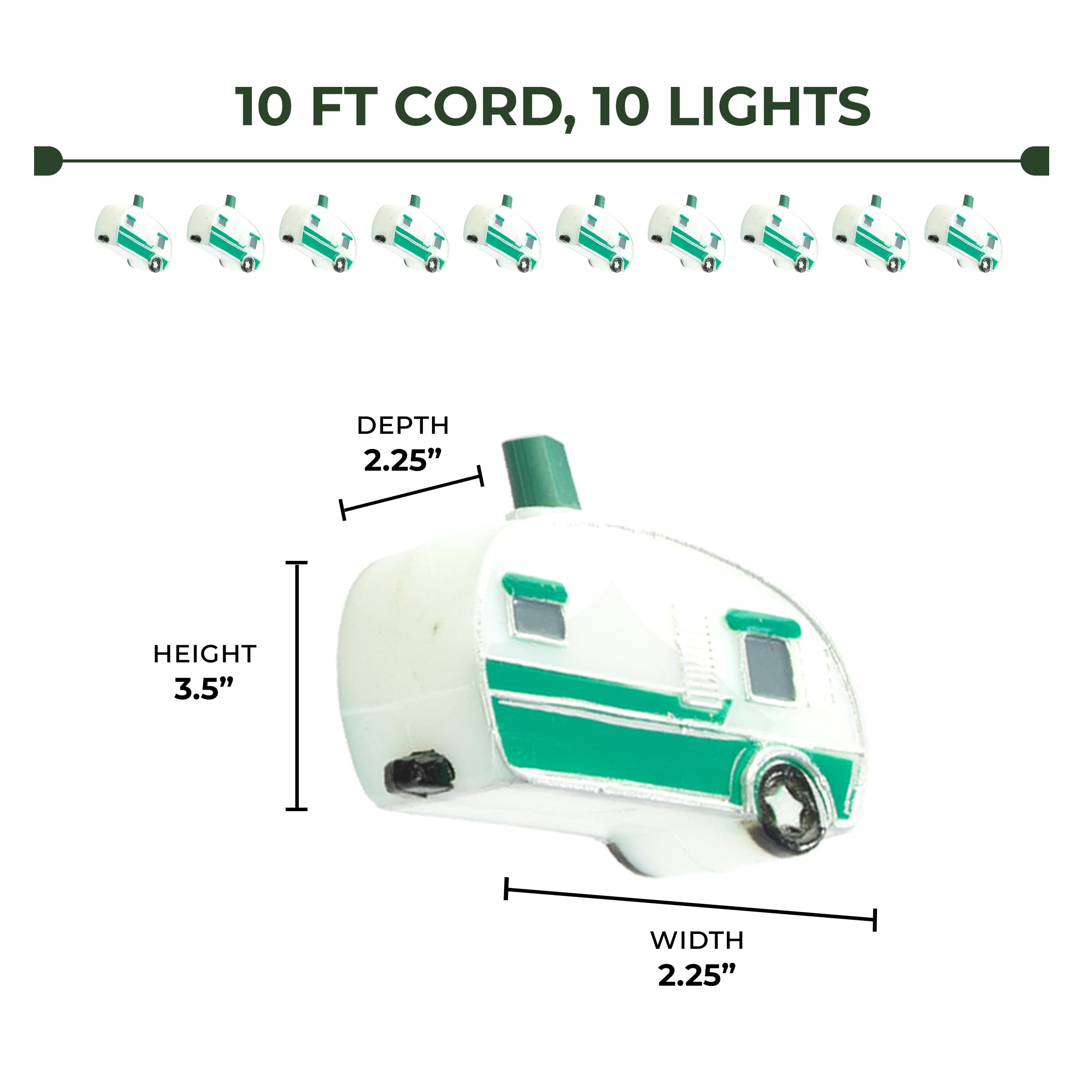 Rivers Edge Products LED String Lights, 10-Bulb Fairy Lights, 10FT for Indoor/Outdoor Decor, RV Camper, Model 2835