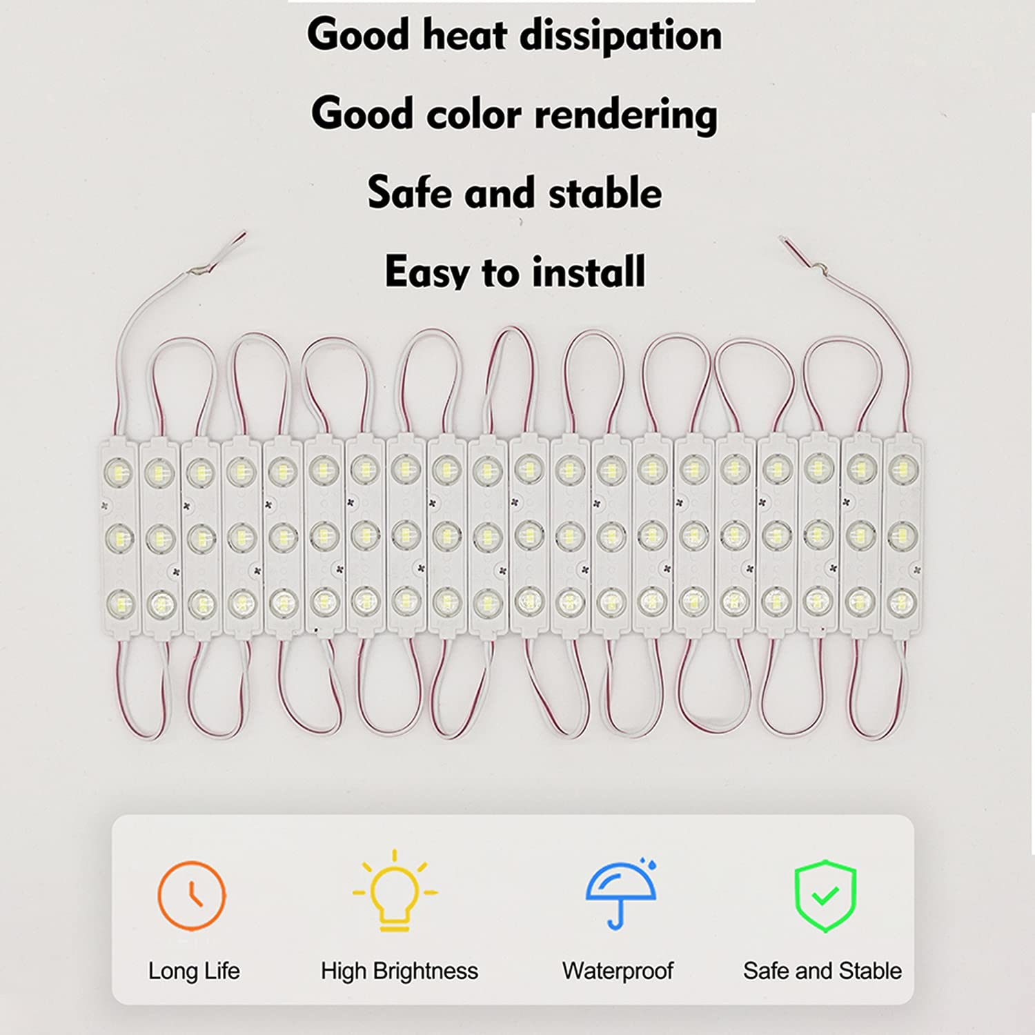 Aooyuanke 100Pcs Led Module Red 49.8 Ft Waterproof 5730 Smd Lights For Advertising Signs