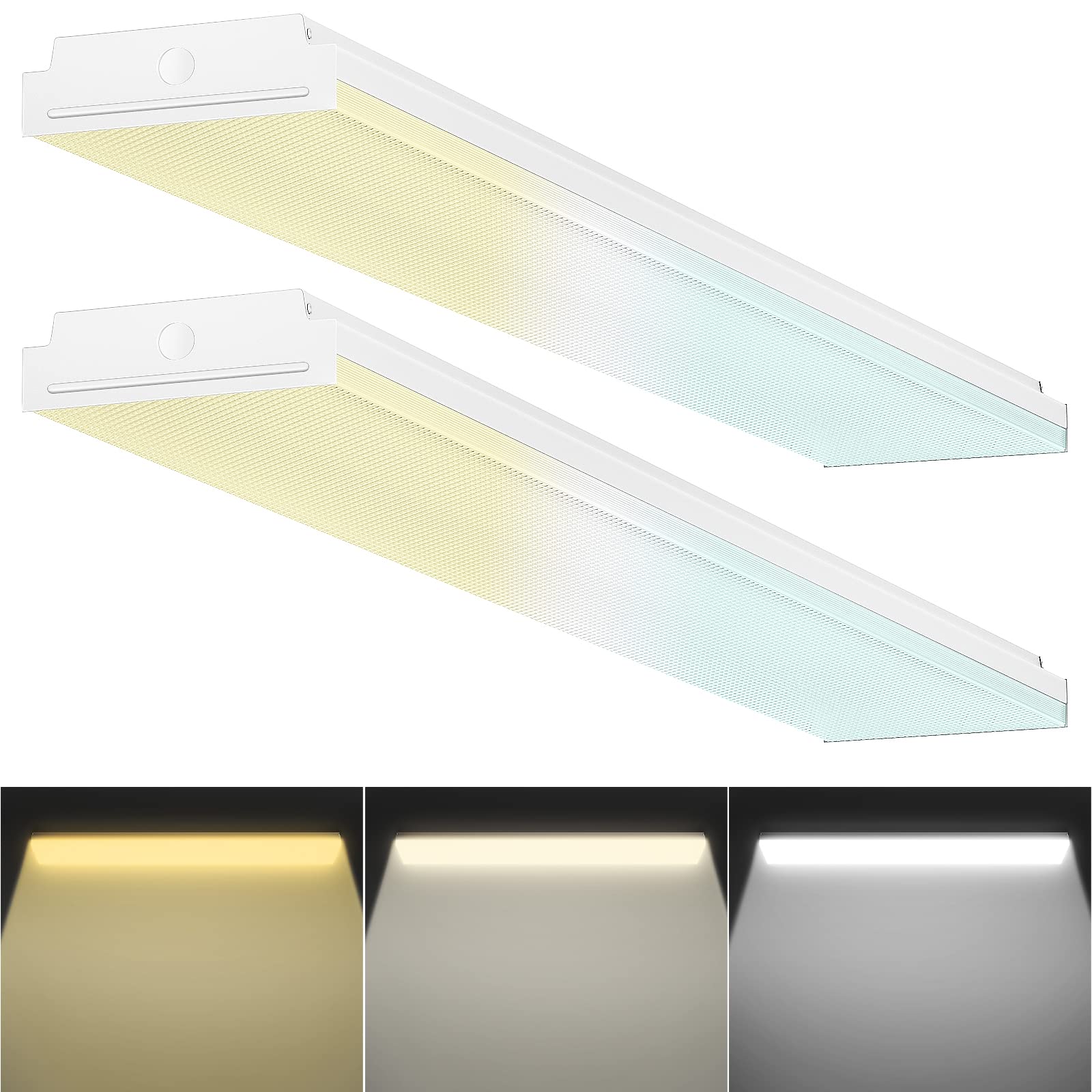 FAITHSAIL 4FT LED Wraparound Light Fixture, Dimmable, 30W/40W/50W, 3500lm/4500lm/5500lm, 