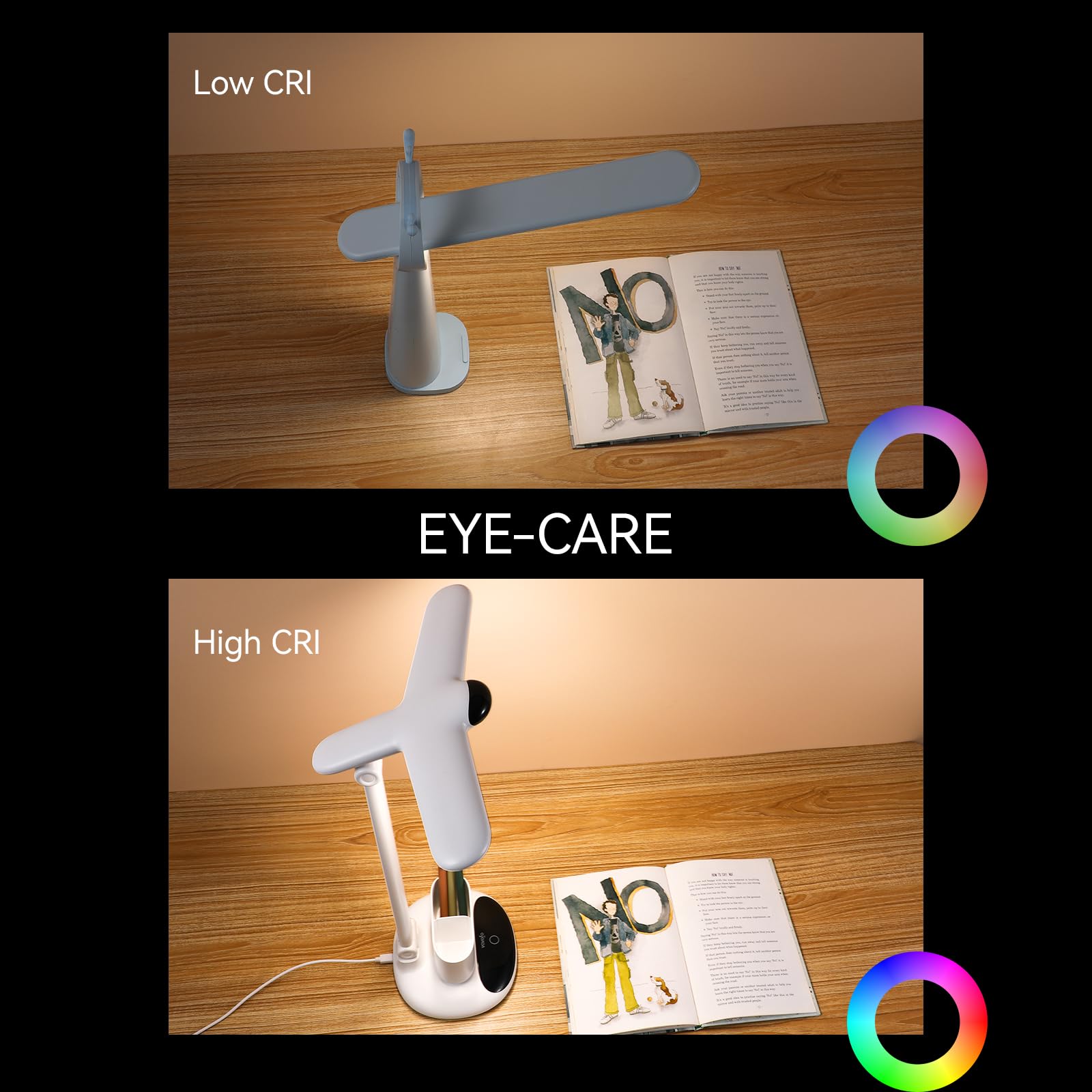 VAVOFO Eye-Caring Wireless Desk Lamp KM-6785 - Touch Control, 700 Lumens, 2700-7000K, USB-C, White