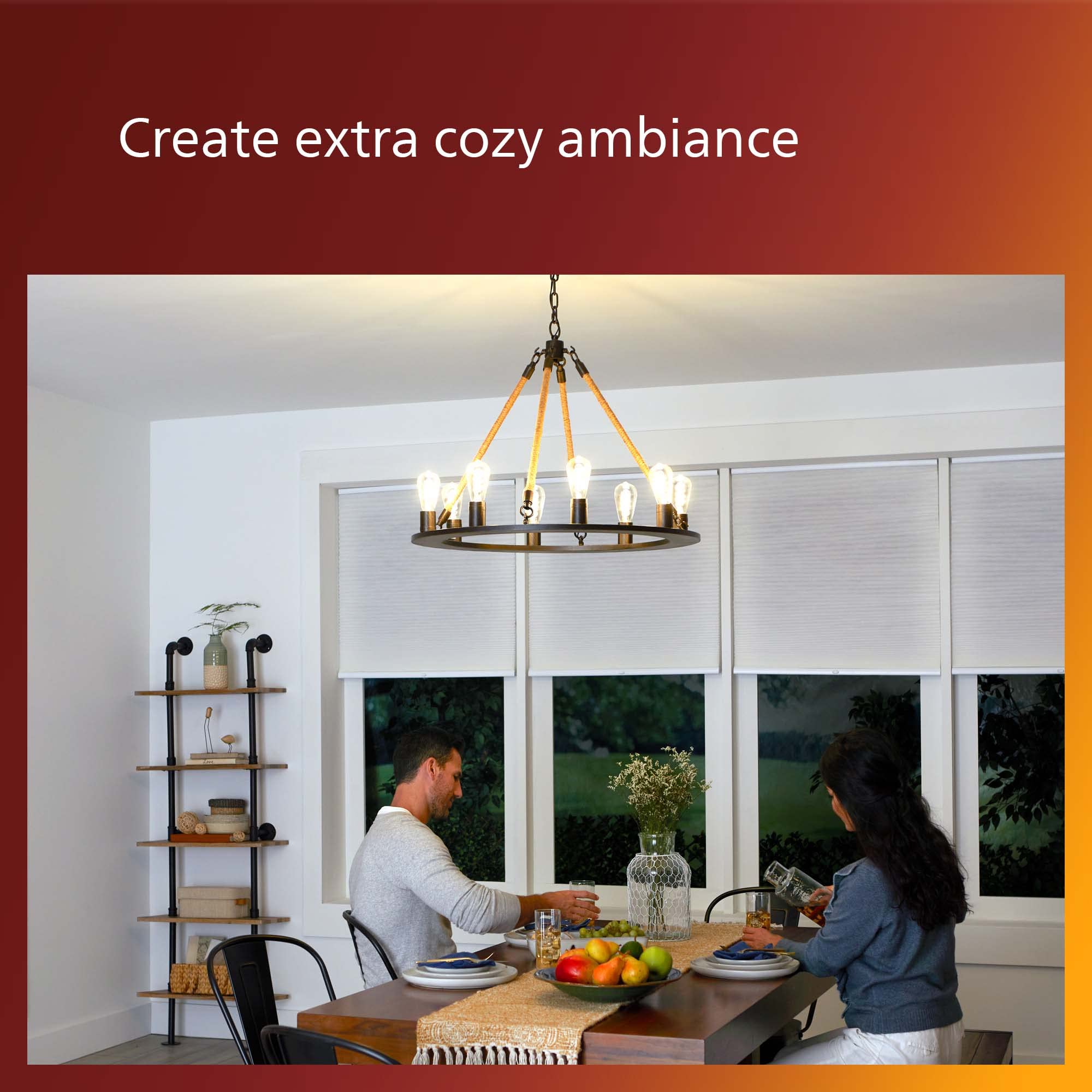 Philips Led Vintage Flicker-Free Clear Straight St19 Dimmable, Eyecomfort Technology, 400 Lumen, Daylight(5000K), 4.4W=40W, Title 20 Certified, E26 Base, 2-Pack (564864)