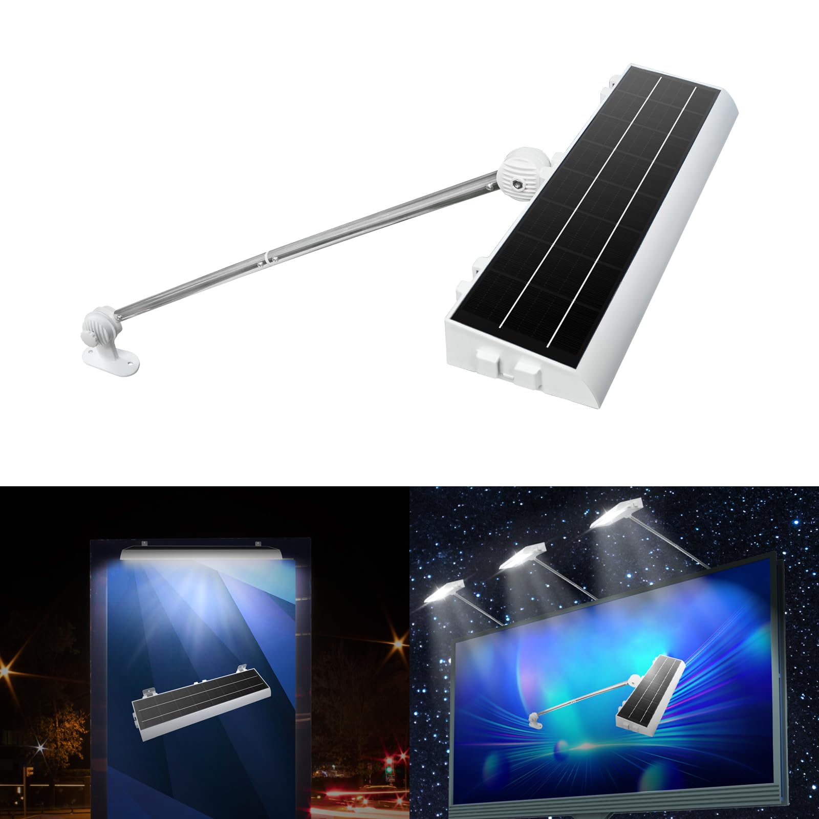 Solar Sign Lights Outdoor, 232 led 1200 Lumen Solar Sign Light, 8000 mAh Billboard Lighting for Bussiness, Real Estate, Shop, Bu