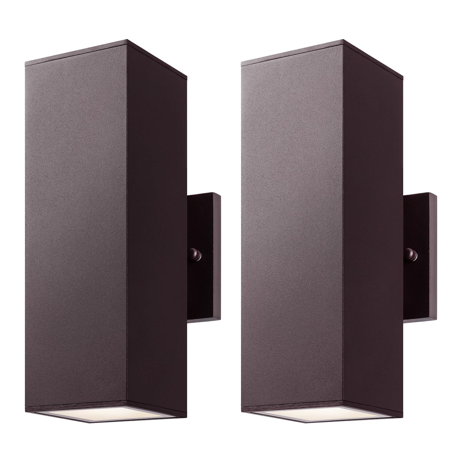 Mirrea 12&quot; Modern Outdoor Porch Light, 2 Pack Oil Rubbed Bronze Waterproof Wall Sconce