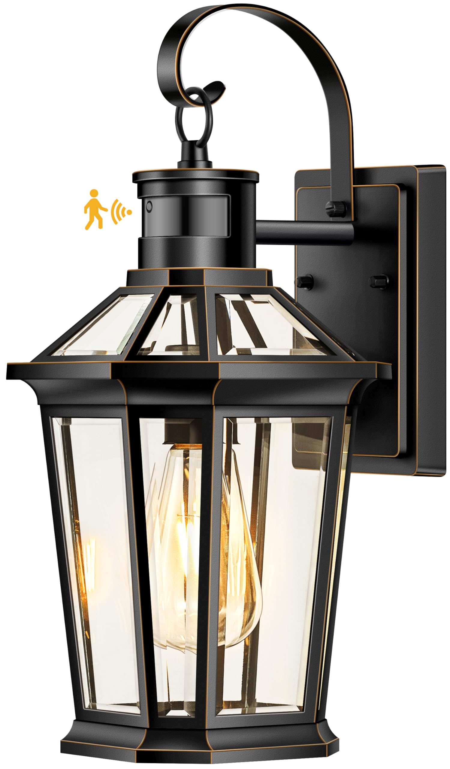 VIANIS Motion Sensor Outdoor Wall Lantern, Dusk to Dawn Outdoor Porch Light, 100% Anti-Rust Aluminum Waterproof Exterior Light F