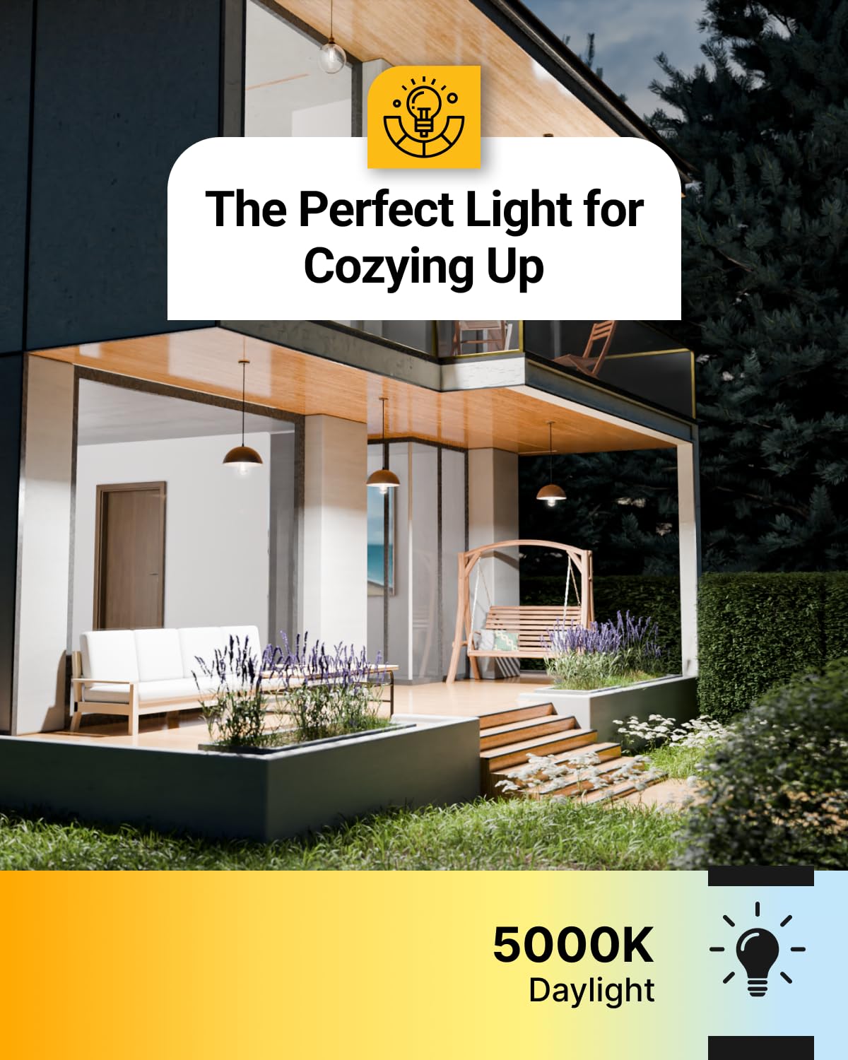 Sunco Dusk To Dawn Led Outdoor Lights Bulb, St64 Edison Style Automatic Light Sensing Bulbs, 800 Lm, 7W (60W Equivalent), 5000K