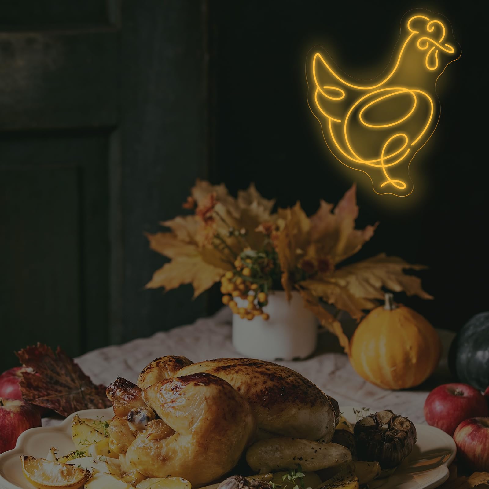 Chicken Neon Wall Sign  Rooster Led Neon Sign  Animal Neon Wall Light  Wild Life Led Wall Light  Hen Home Room Decor For Party Gift Living Room Bedroom Birthday Christmas Thanksgiving Wedding Bar