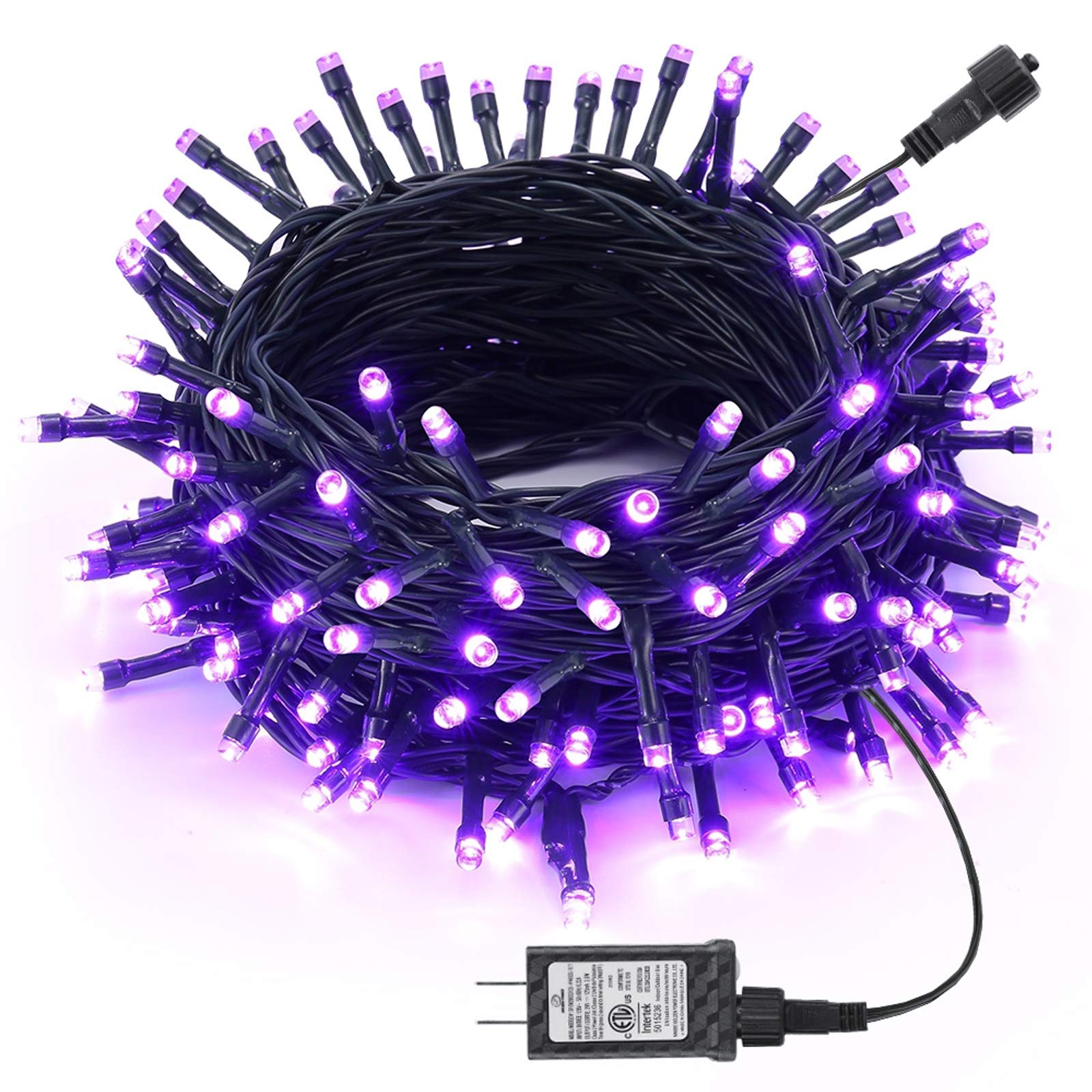 Joomer Purple Halloween Lights  100Ft 300 Led String Lights With 8 Modes Timer Waterproof Plug In Indoor Outdoor String Light For Halloween Decorations