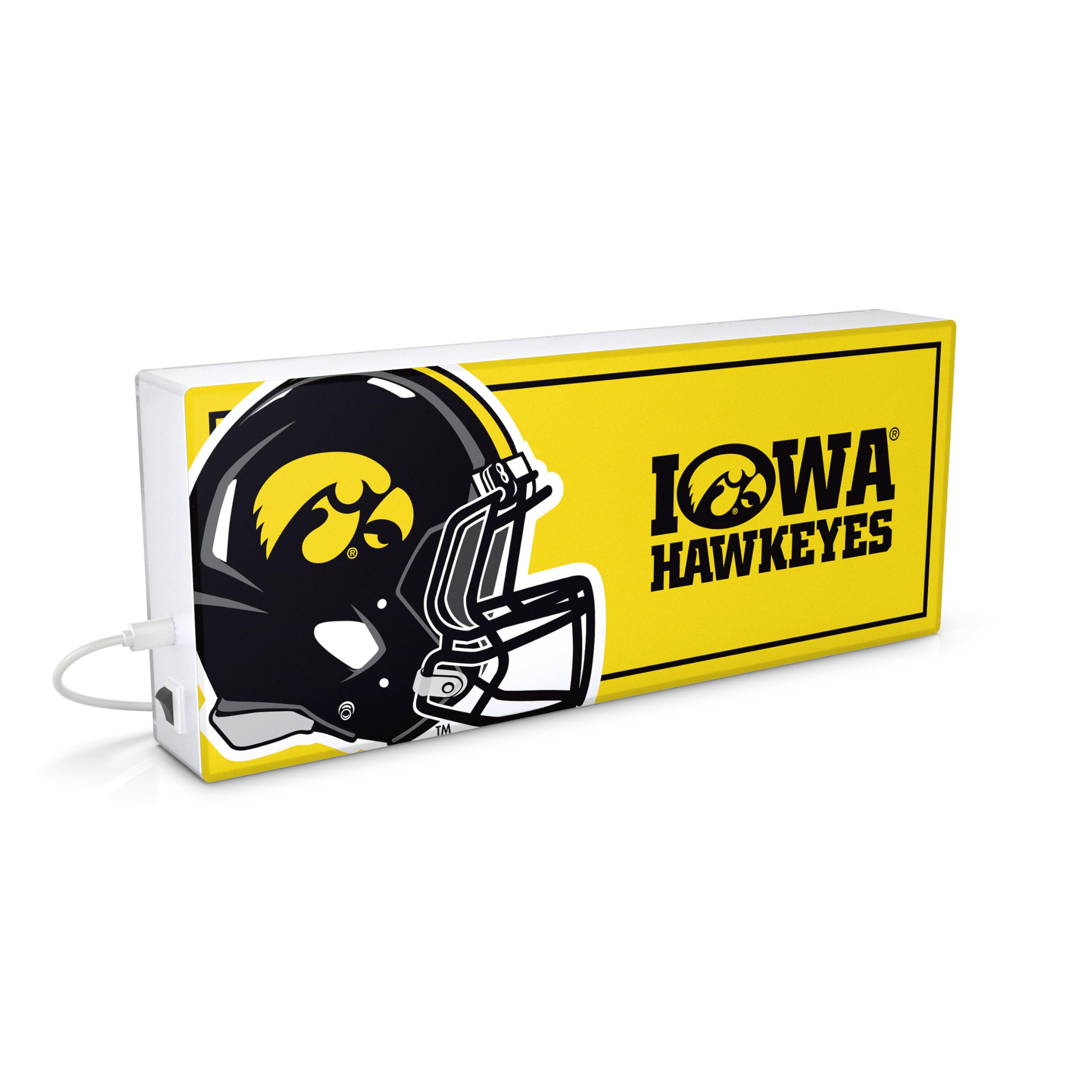 SOAR NCAA LED Ambience Light Box: Elevate Your Space with Officially Licensed Wall D  cor, Iowa Hawkeyes