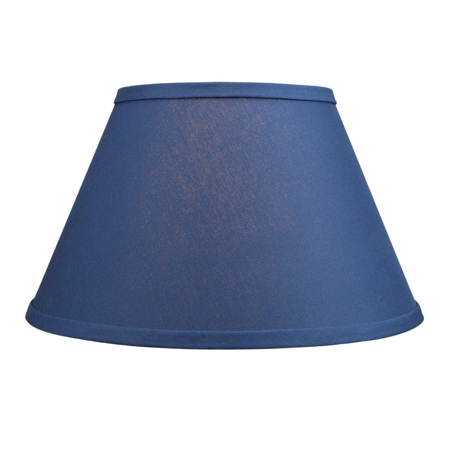 FenchelShades.com Linen Lampshade 7" Top x 13" Bottom x 8" Slant Height, Navy Blue, Spider Attachment, Model 7-13-8-W-L