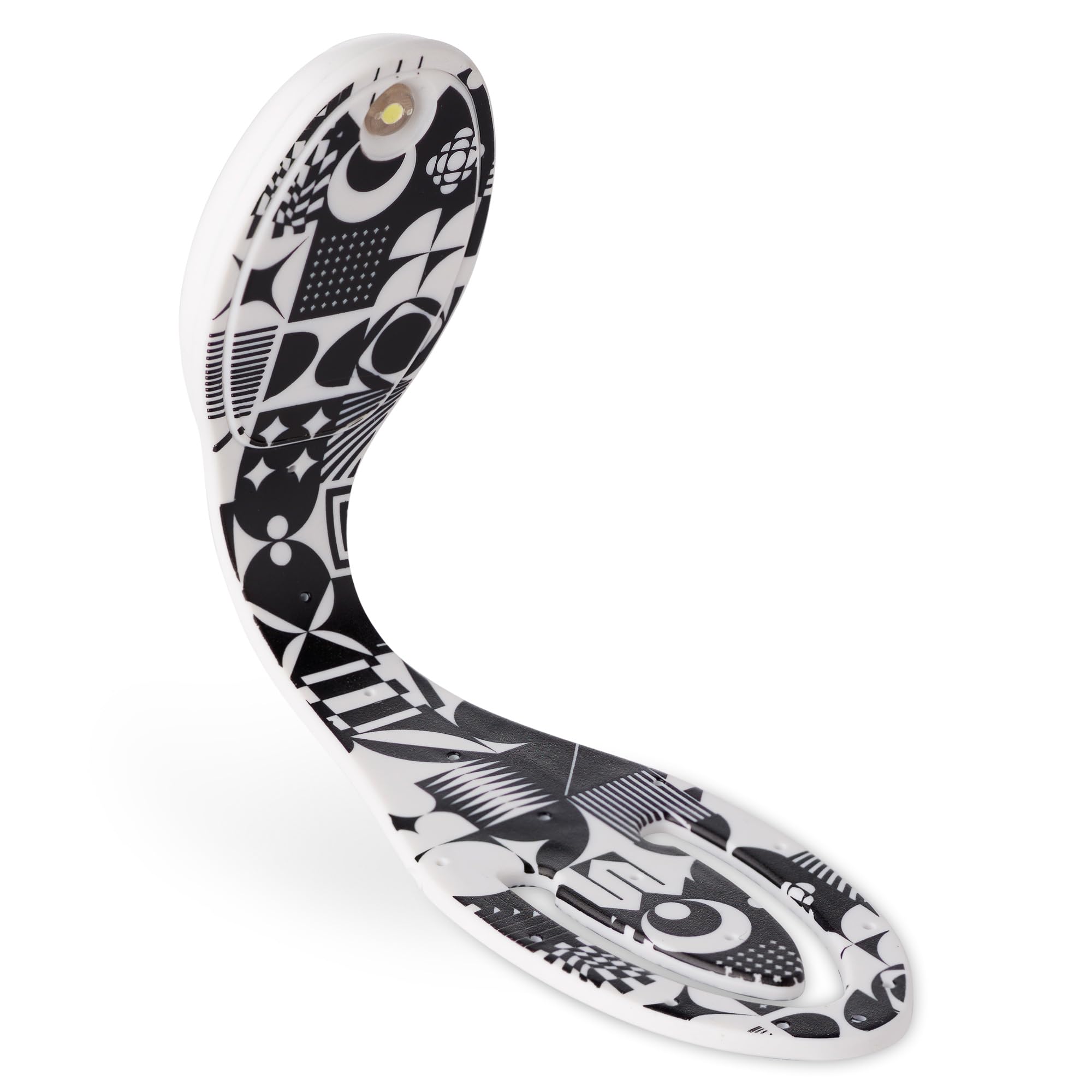 Gifts for Readers & Writers LED Reading Light | Clip-On Bookmark & Book Lamp | Battery Operated | Black & White