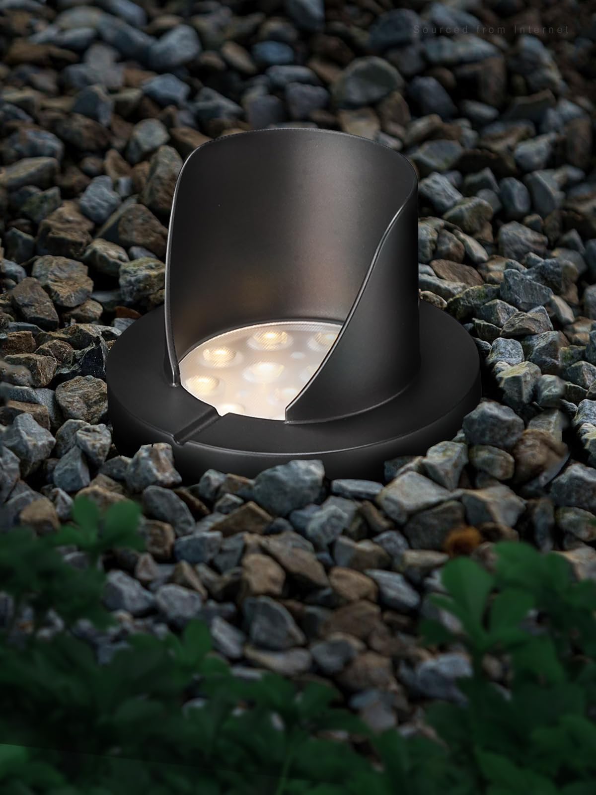 LEONLITE 6W LED In Ground Well Lights, Aluminum, IP67, 3000K, Black, Pack of 6, Model 85753