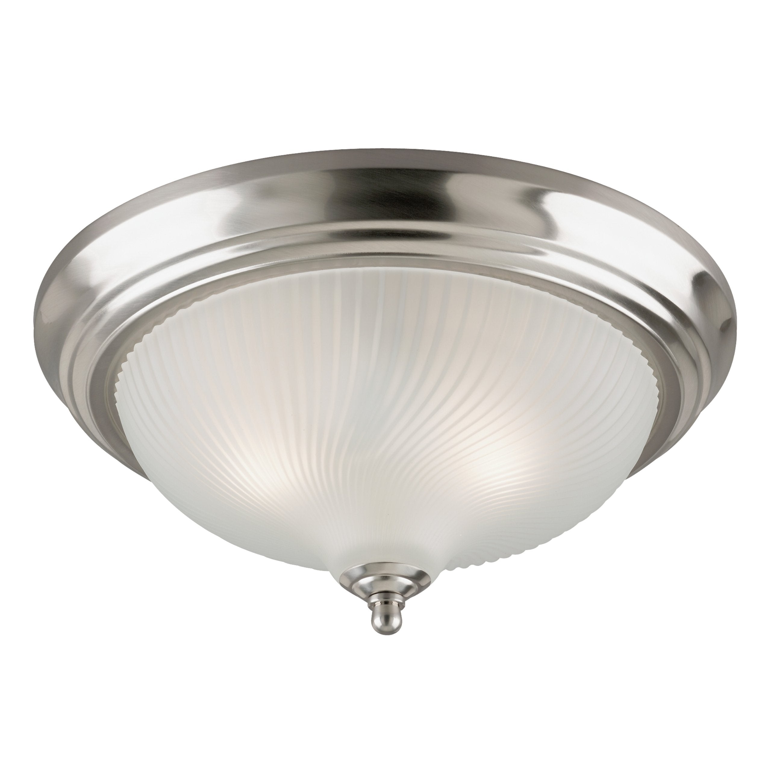 Westinghouse 6430500 Flush Mount Ceiling Fixture A19 13 in. Dia Bx, Two Light, Brushed Nickel