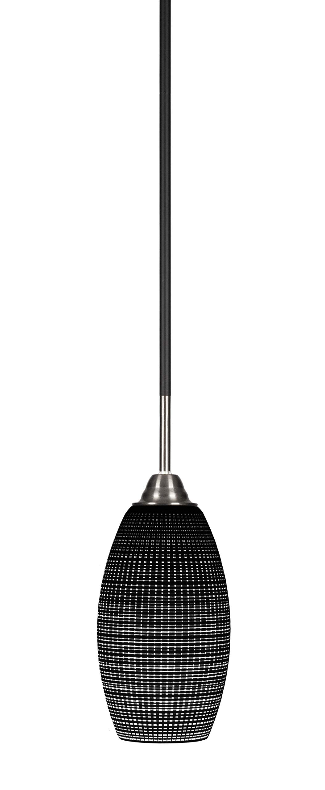 Toltec Lighting Paramount 1 Light Mini Pendant In Matte Black & Brushed Nickel (3401-Mbbn-4049)