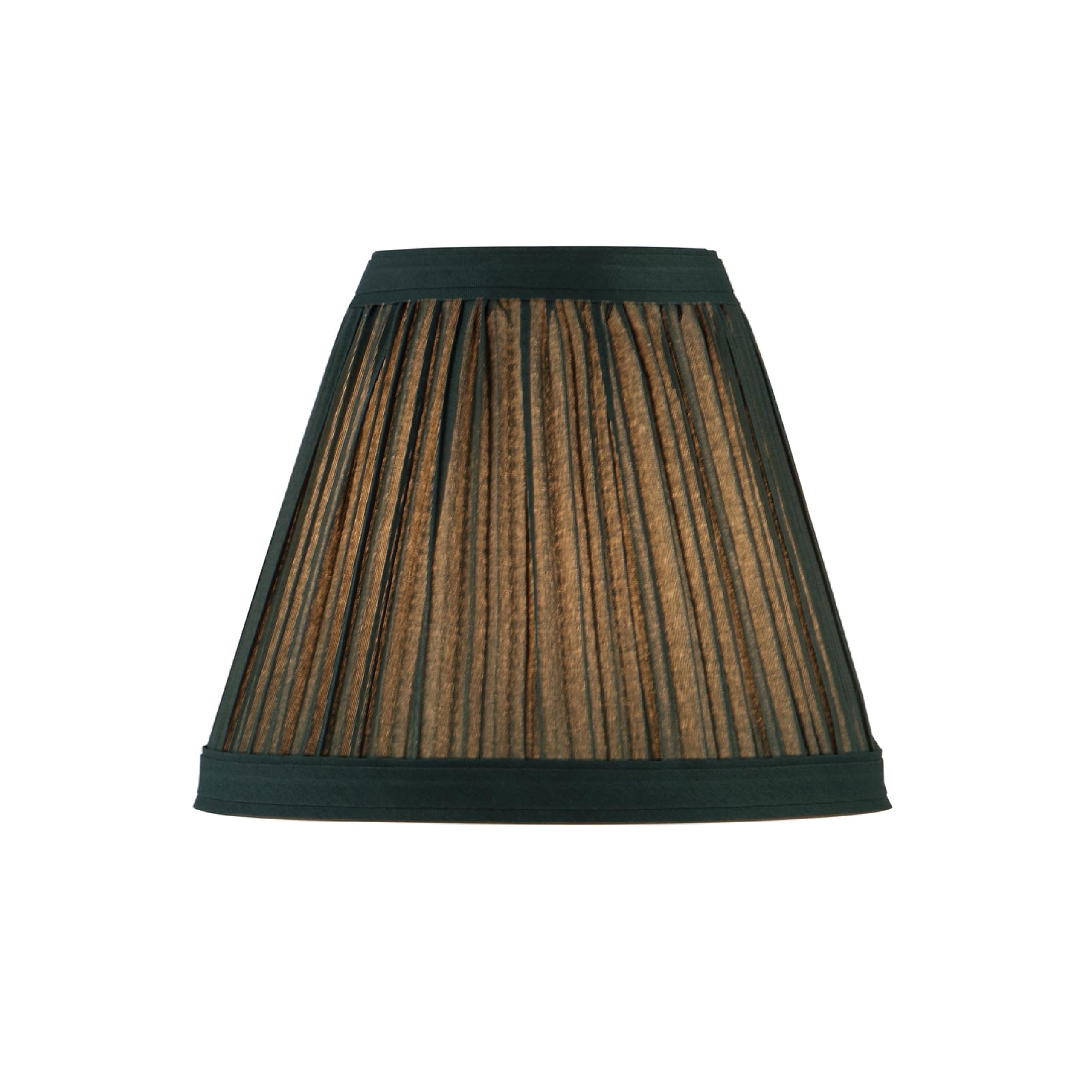 Aspen Creative 33123-2 Small Pleated Empire Shape Chandelier Clip-On Lamp Shade, Hunter Green, 3'' Top X 6'' Bottom X 5'' Slant,