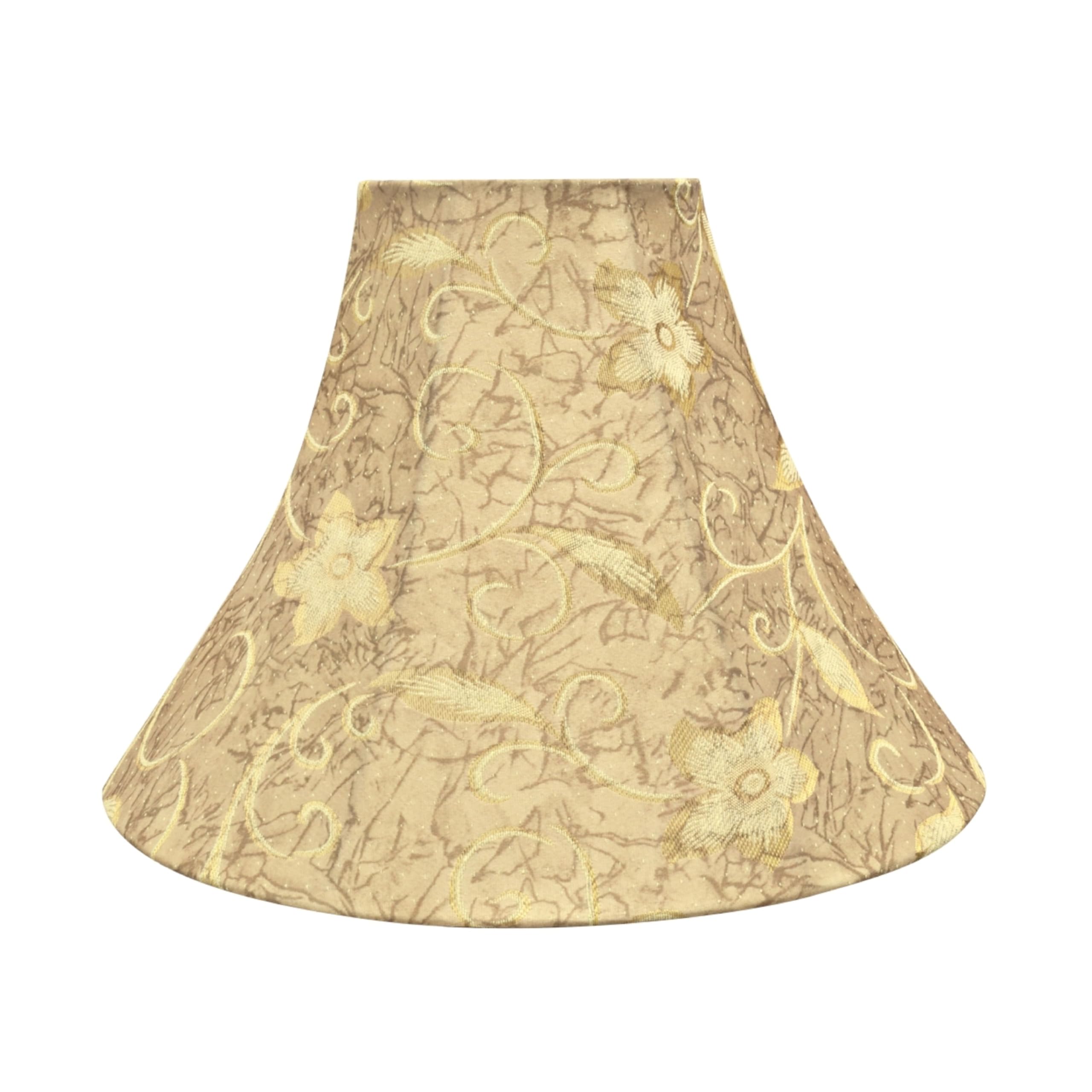 Aspen Creative 30084A Transitional Bell Shape Spider Construction Lamp Shade In Brown, 16&quot; Wide (6&quot; X 16&quot; X 12&quot;)