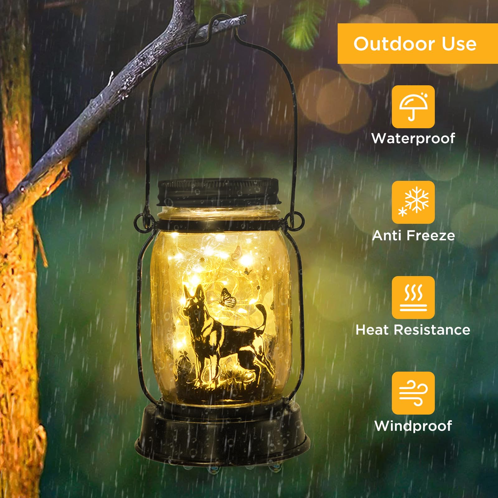 Belgian Malinois Dog Gifts For Women/Men Belgian Malinois Solar Lanterns Birthday Dog Lovers Lantern Pet Loss Dog Memorial Light