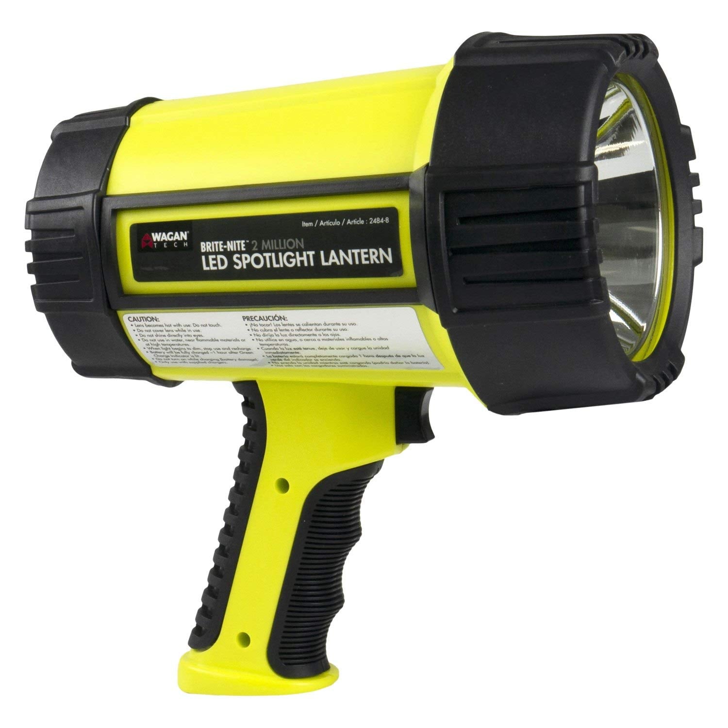 Wagan EL2484 Brite Nite 2 Million LED Spotlight Lantern, Waterproof, Rechargeable, Silver