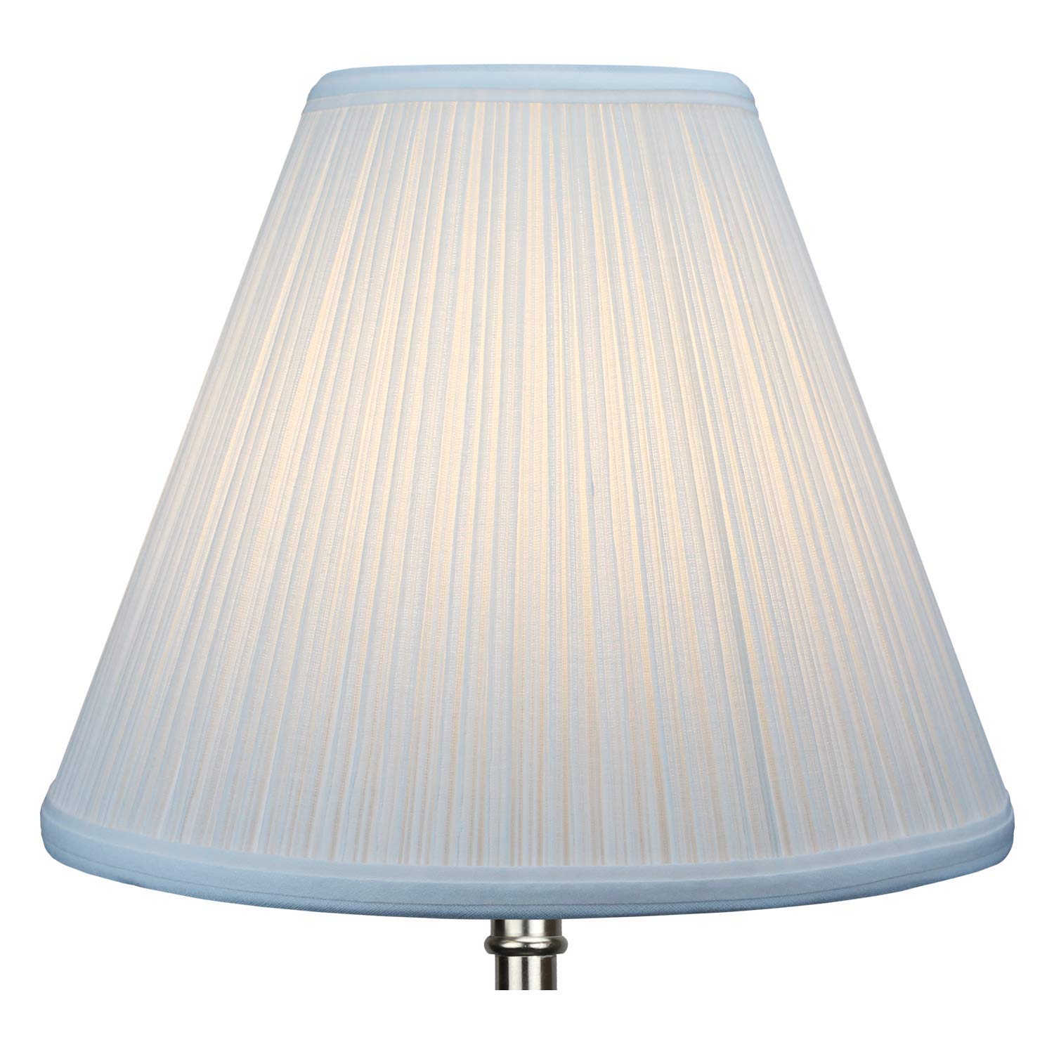 FenchelShades.com Lampshade 5in Top x 12in Bottom x 10in Slant Height Fabric Pleated White Model 5-12-10-W-PM-WHI-