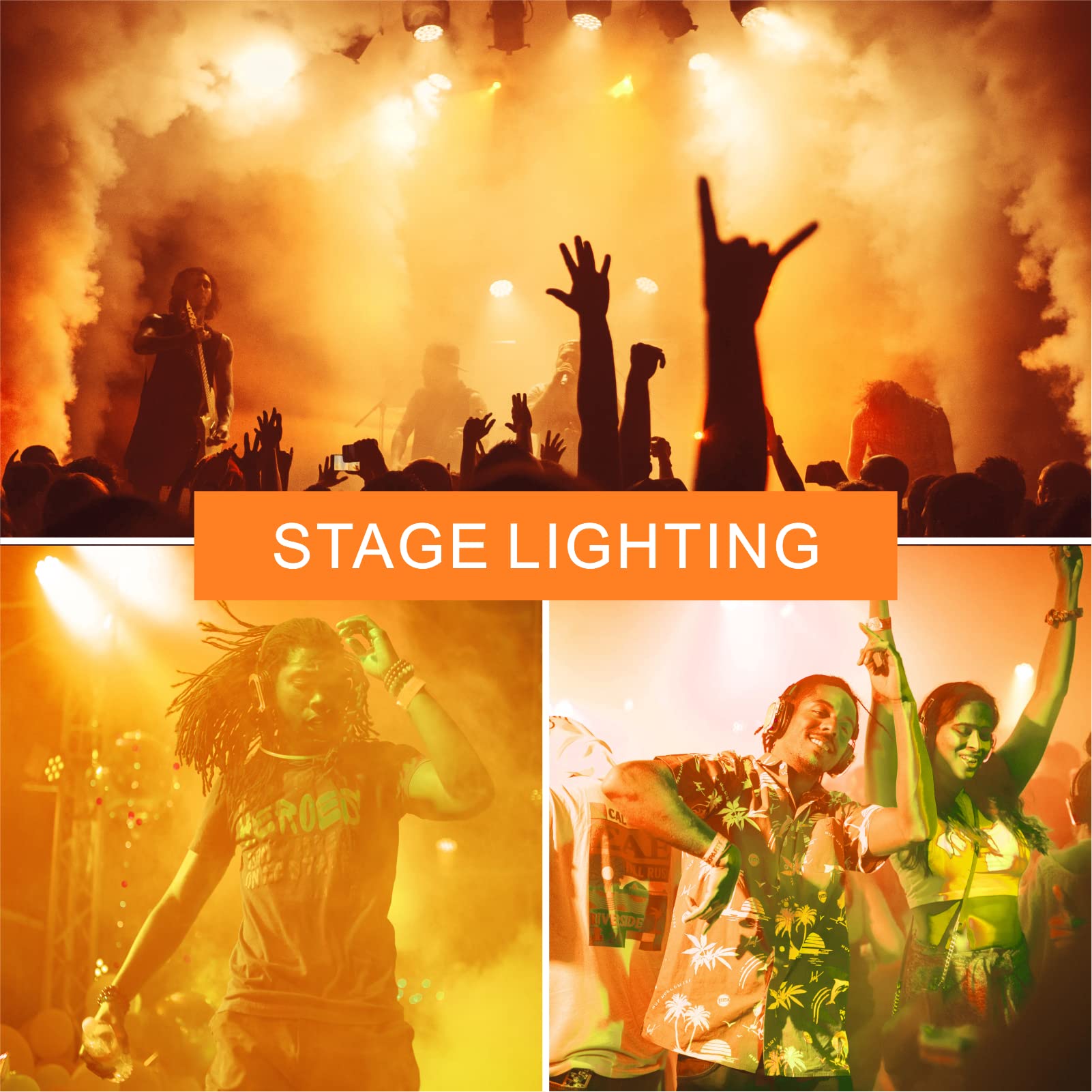 Gonhom 2 Pack A19 Orange Led Light Bulb, 9W Equivalent, E26 Base For Party & Halloween Decor