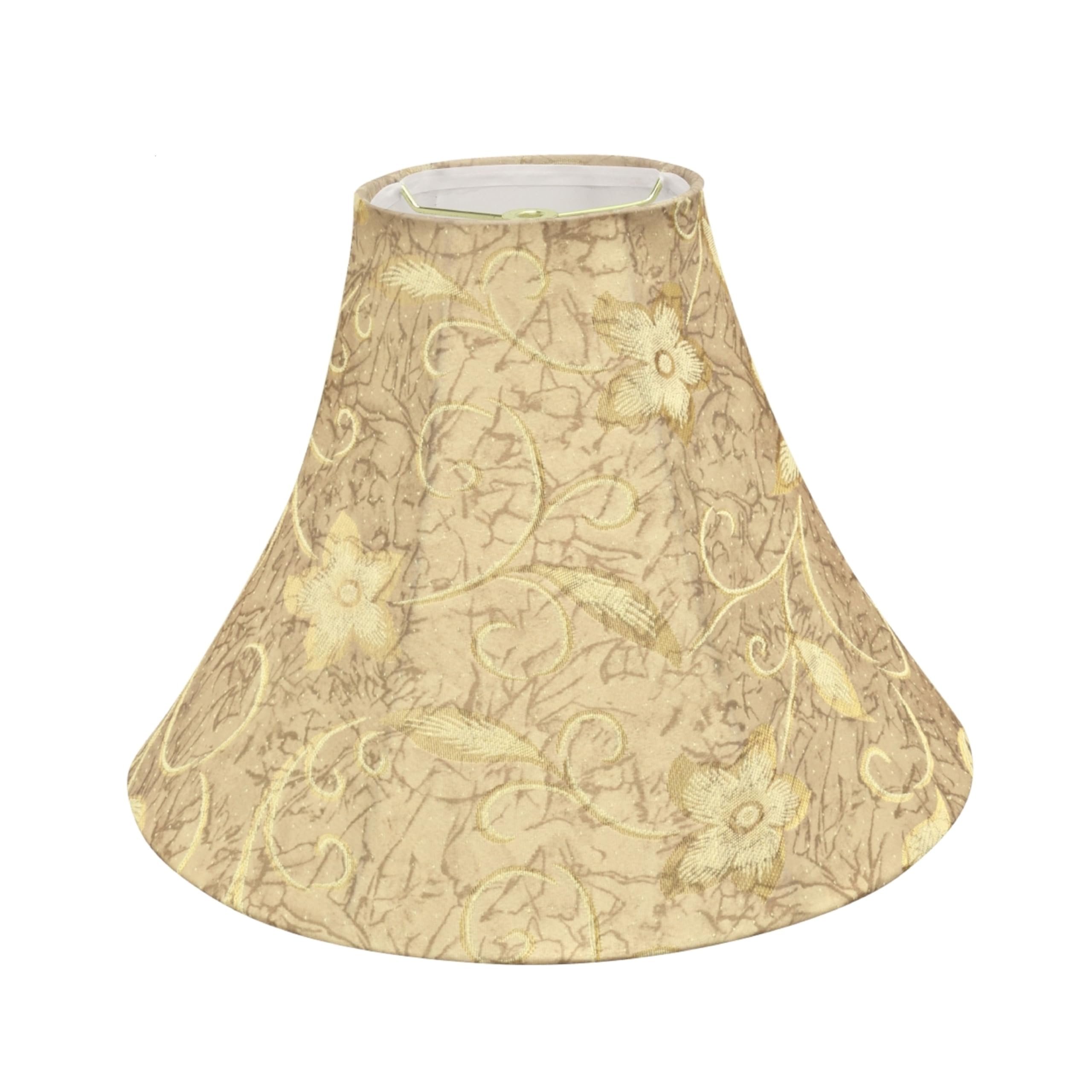 Aspen Creative 30084A Transitional Bell Shape Spider Construction Lamp Shade in Brown, 16&quot; wide (6&quot; x 16&quot; x 12&quot;)