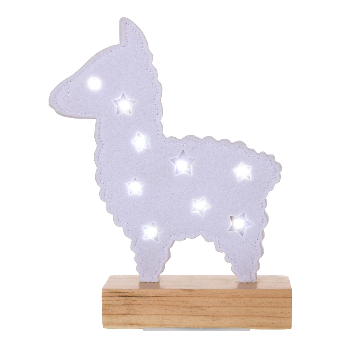 Nojo Little Love White Llama Lighted Nursery D  Cor