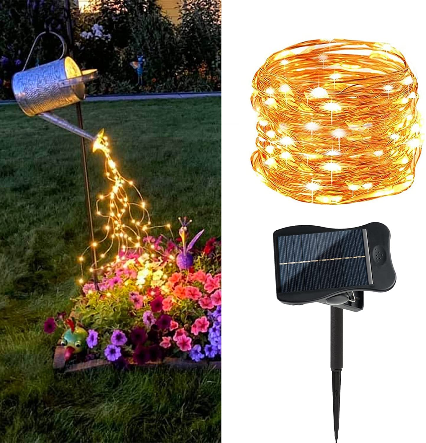 ZNYCYE Solar Fairy Lights - 200 LED Waterproof String Lights, 8 Modes, Warm White, 1 Pack, Model c0965553-e722-45f7-b996-a391