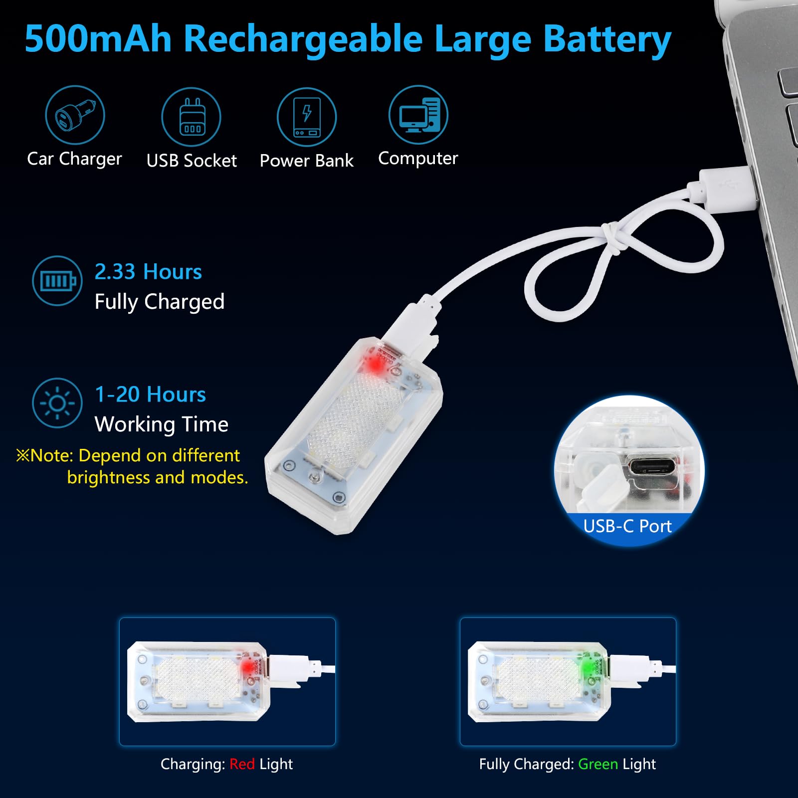 PIFOOG Running Lights for Runners Clip on Flashlight LED Rechargeable Night Dog Walking Safety Light Hands Free Running Gear Lam