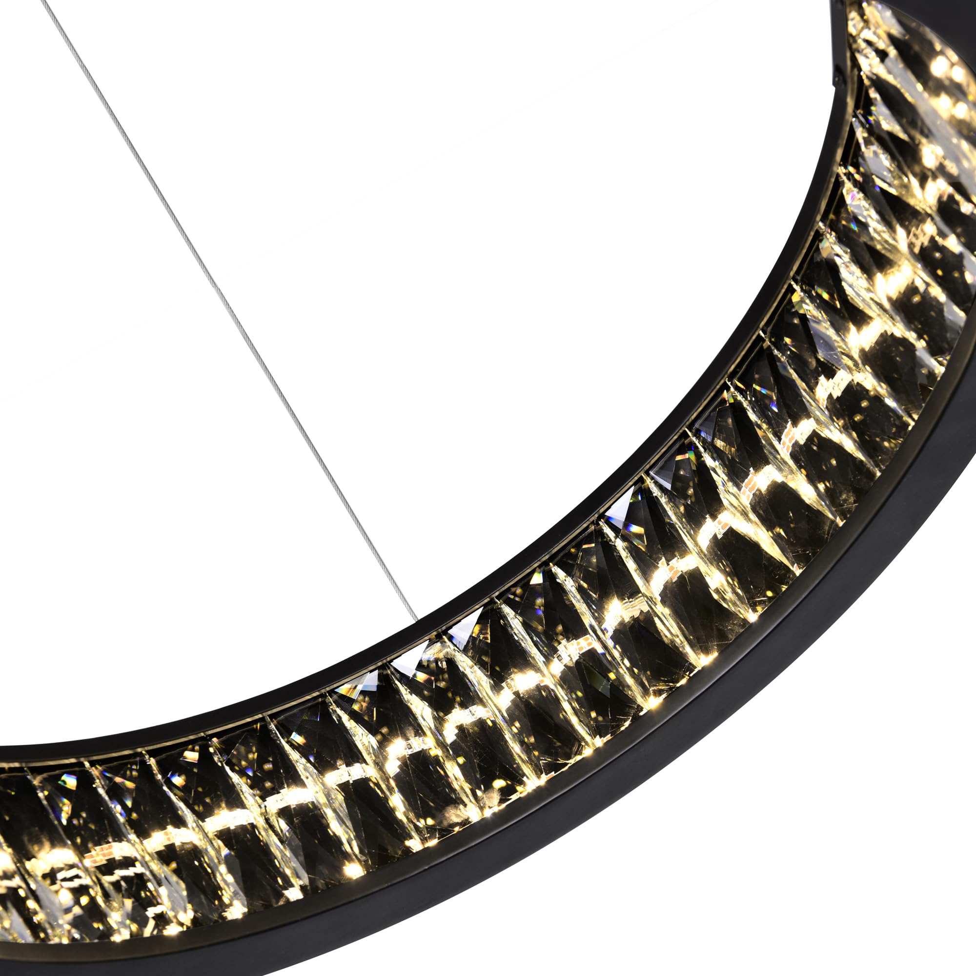 CWI Lighting Rosalina Contemporary Metal Chandelier in Matte Black