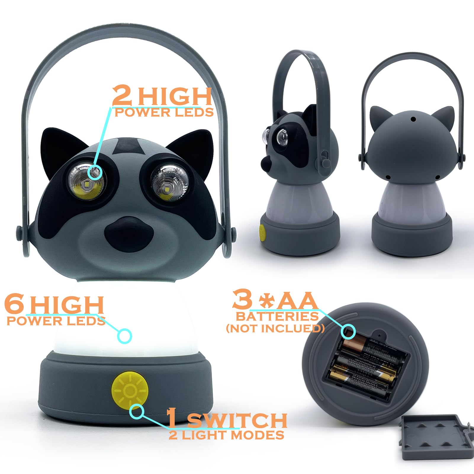 Outdoor Equipment LED Camping Lantern & Headlamp Set for Kids, FANT.LUX Battery Powered Night Light for Emergency, Hurricane, Li