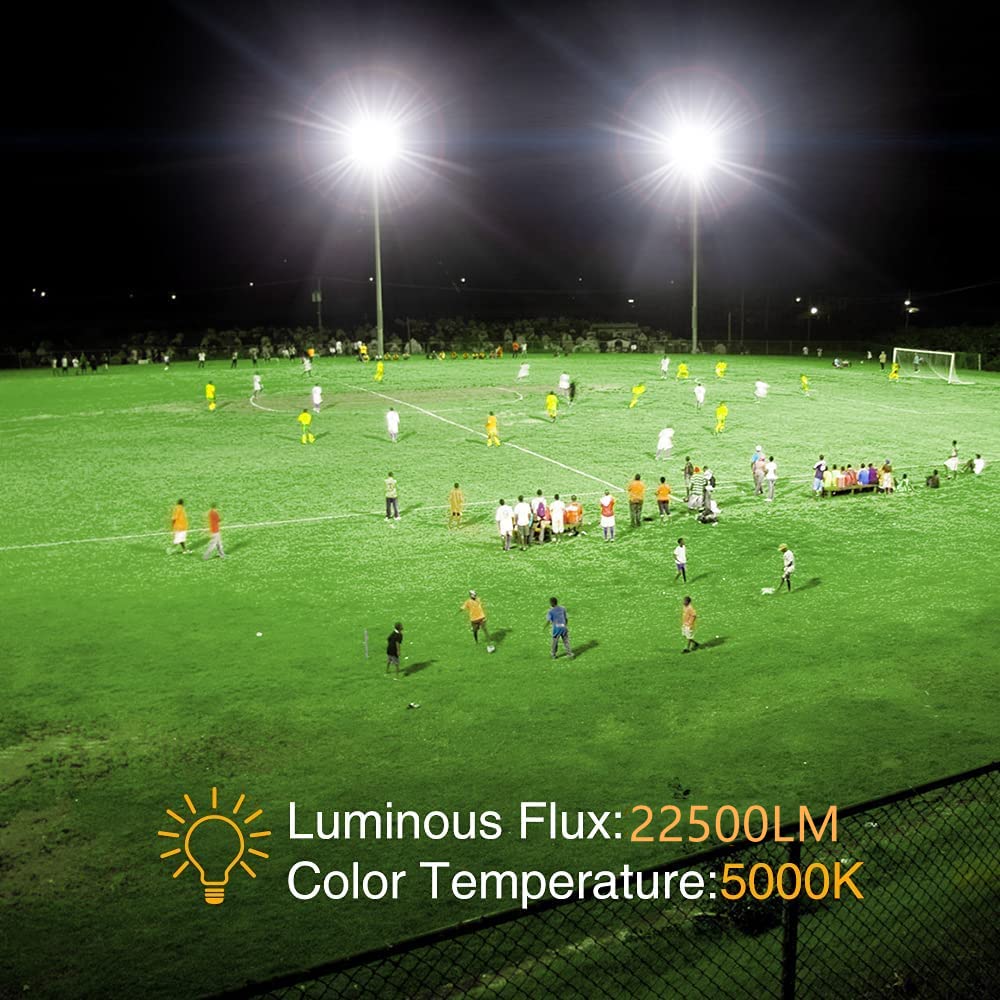 XYCN 200W LED Flood Light 2 Pack - 22500lm Super Bright, IP66 Waterproof, 5000K Daylight White for Outdoor Use