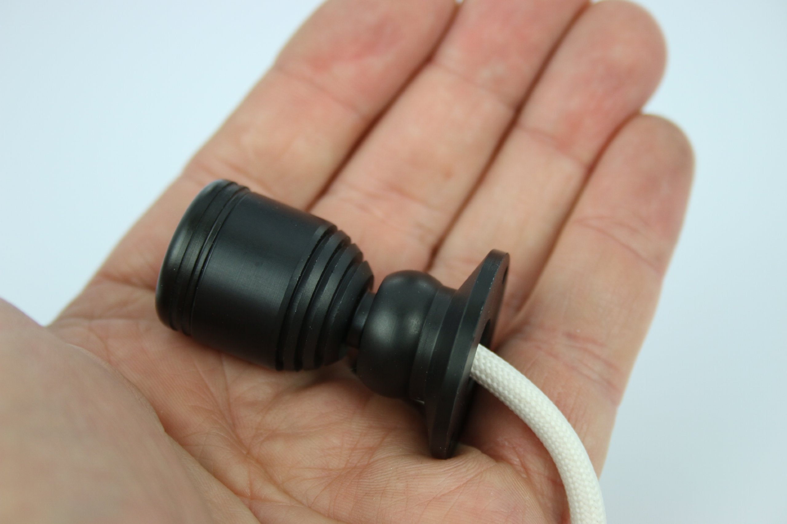 PilotLights Micro Pivoting LED Spotlight - 1W High Power, Cool White, 12-28VDC, Black, Model Micro-Pivot-1W-CW-12V