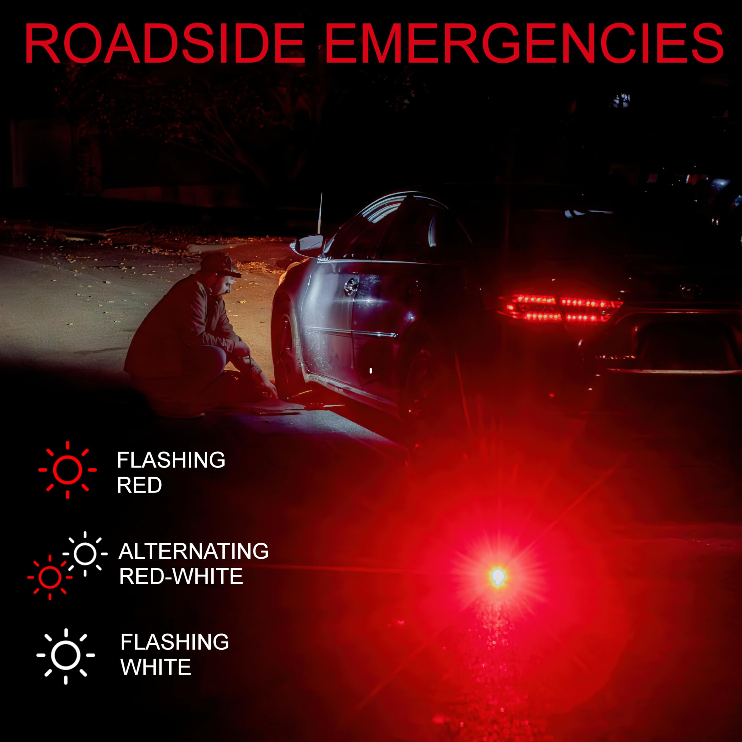 K-Bern Red & White Rechargeable Headlamp.1000 Lumen, Ul Approved 2600 Mah Battery, Super Bright Head Lights Waterproof, Lightwei