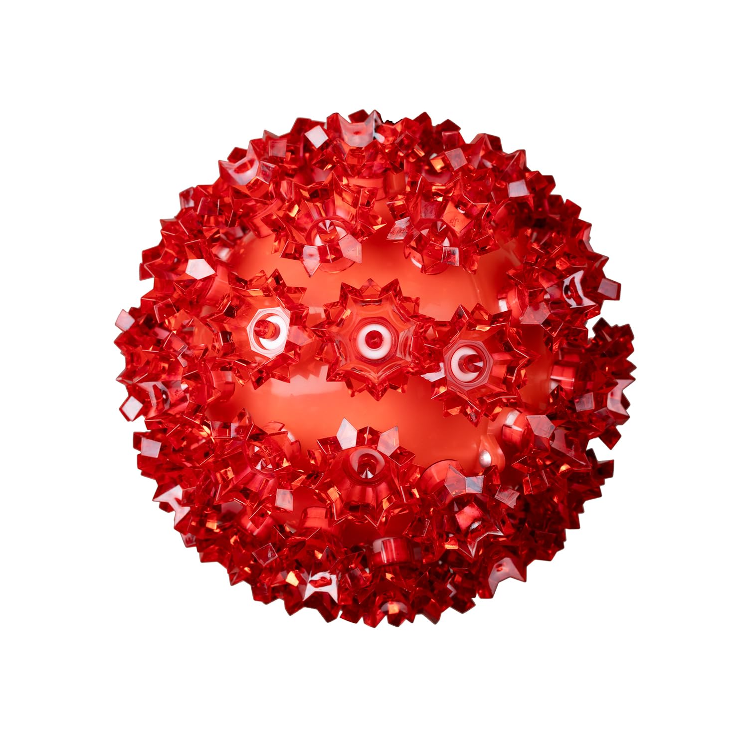 Novelty Lights LED Starlight Sphere Ornament Ball Light, 50-Light, Red, 5ft Hanging Cord, 12ft Power Cord, Model MRD-50A-2