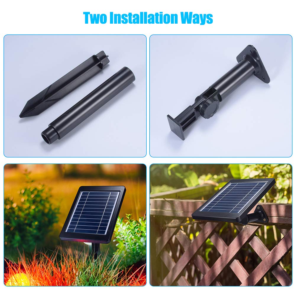 PChero Submersible Solar Pond Light, RGB LED Spotlights, IP68, 3 Lamps, Plastic for Fountain, Pool, Garden