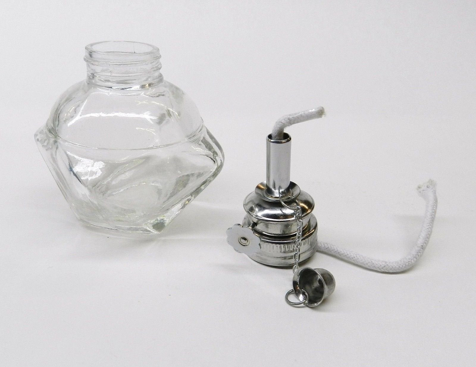 Alcohol Lamp Burner Glass Spirit Lamp With 3/16&quot; Adjustable Wick + 1 Extra Wick