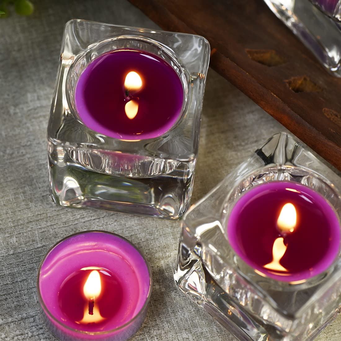 Deybby Natural Lavender Scented Soy Wax Tealight Candles Bulk, Aromatherapy Luxury Tea Candle Set Of 24-4 Hour Burning Great Gift