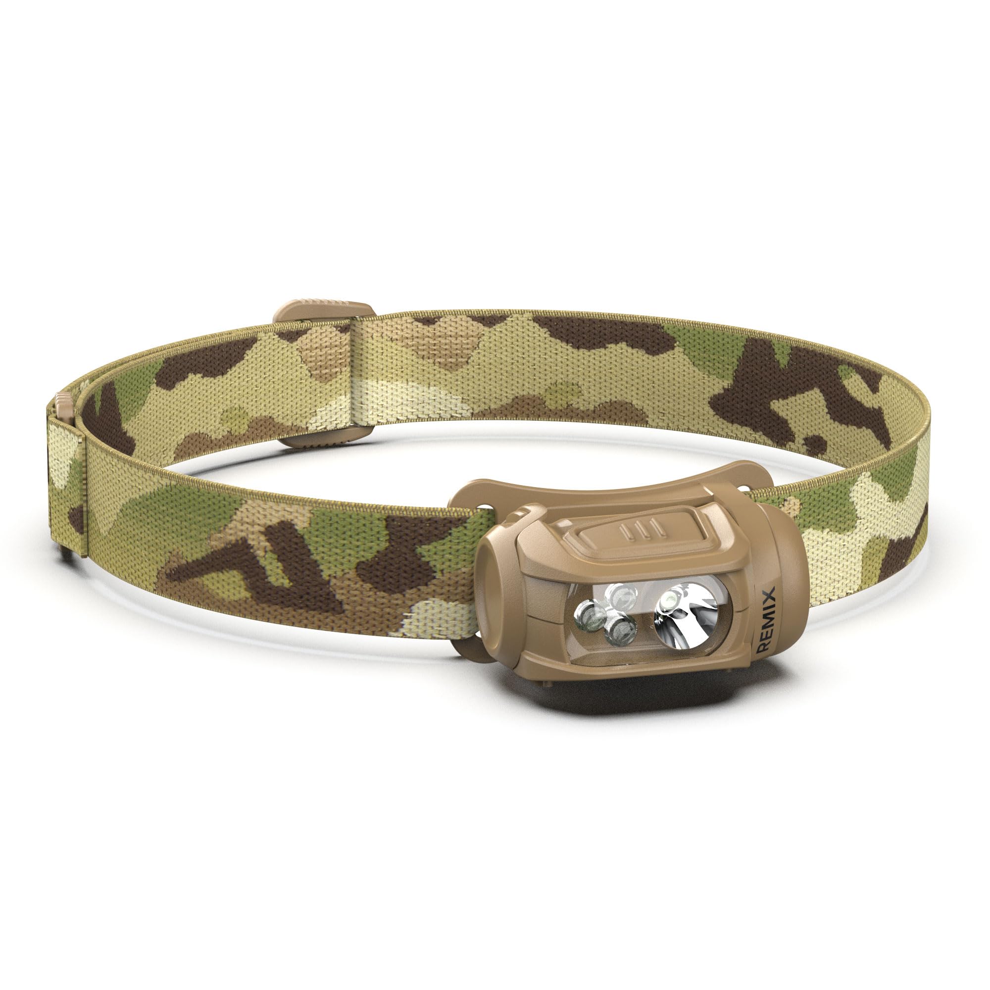 Princeton Tec Remix LED Headlamp 450 Lumens, Multicam w/Red LEDs, Model RMX300-RD-MC