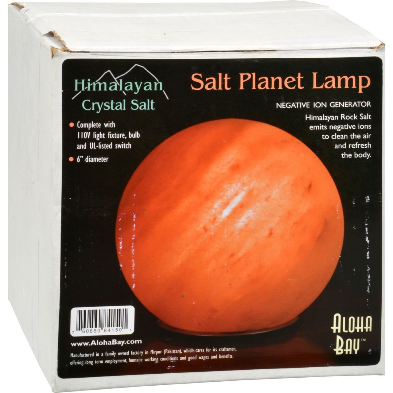 Himalayan 6&quot;H Salt Crystal Globe Accent Lamp