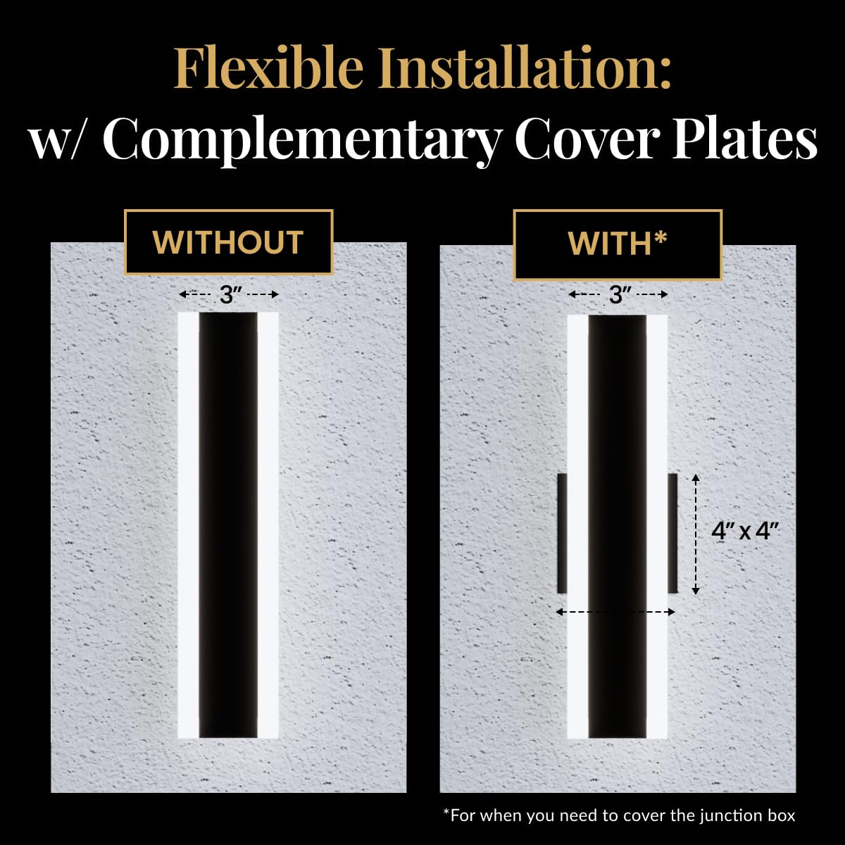 ?????? ???????????????? Haylen | Waterproof Outdoor Wall Light  Led Dimmable With Remote 3000K-6000K  Long Outdoor Porch Lights  Wired Lighting Fixture  Patio Exterior Wall Sconce  2-Pack (Black  31)