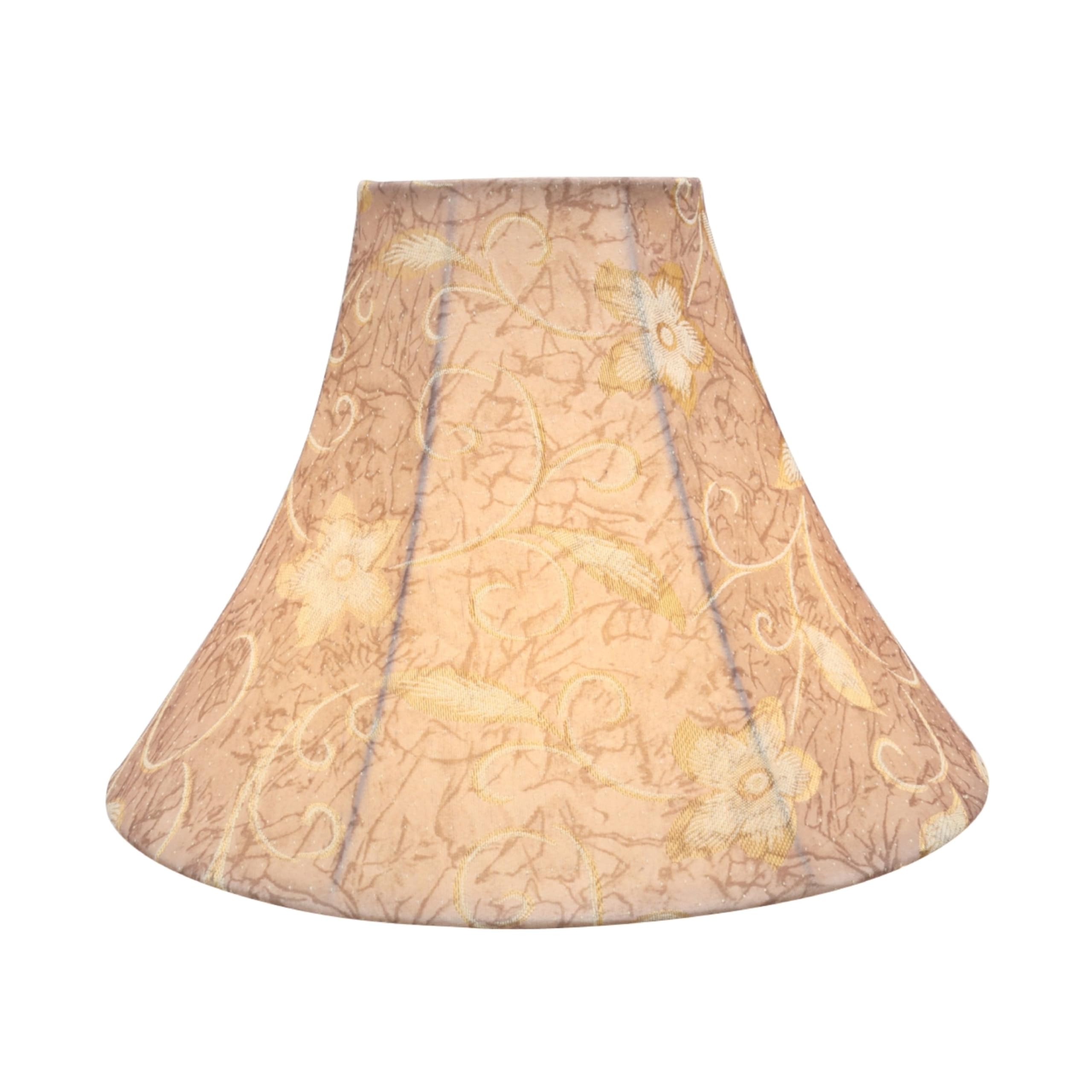 Aspen Creative 30084A Transitional Bell Shape Spider Construction Lamp Shade In Brown, 16&quot; Wide (6&quot; X 16&quot; X 12&quot;)