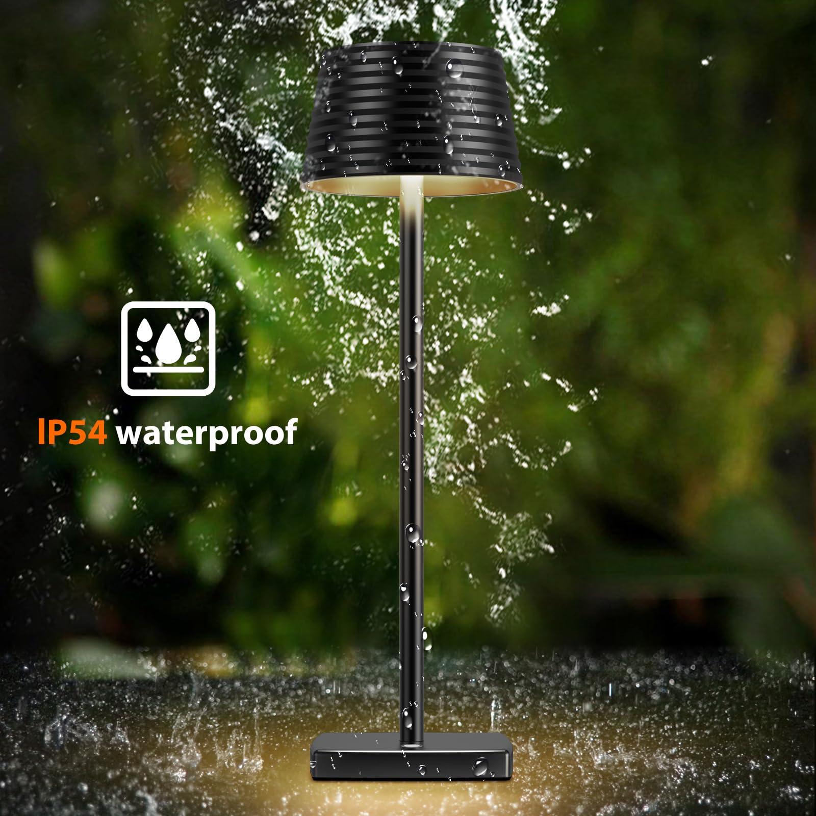 Yiben 2Pack Cordless Table Lamps Rechargeable,Battery 6000Mah Led Portable Lights For Outdoor/Patio/Restaurant/Indoor Desk Lamp