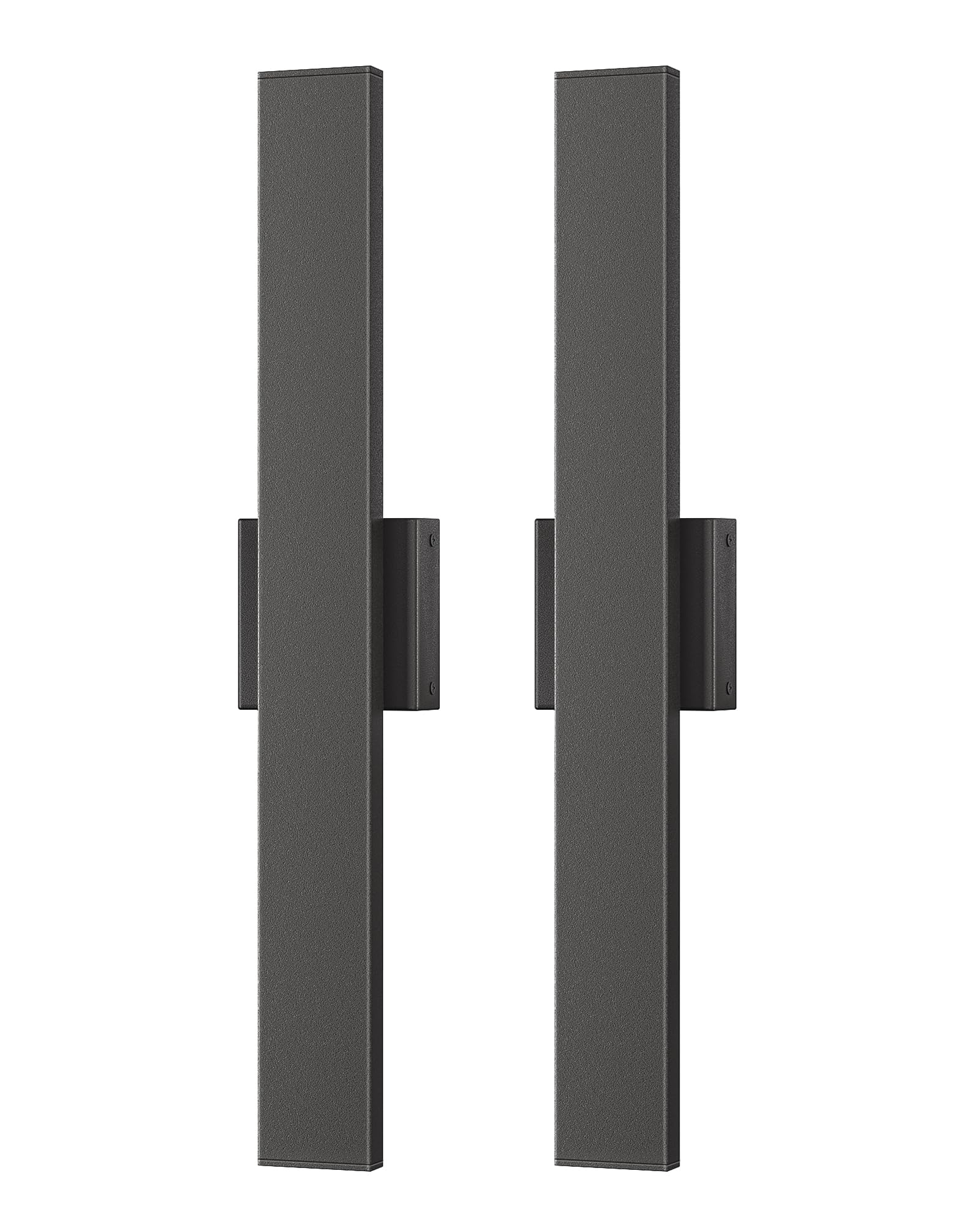EDISHINE 23.6" Outdoor Wall Lights, Dimmable 3CCT, IP65 Waterproof, Black, 2 Pack, Model BD050