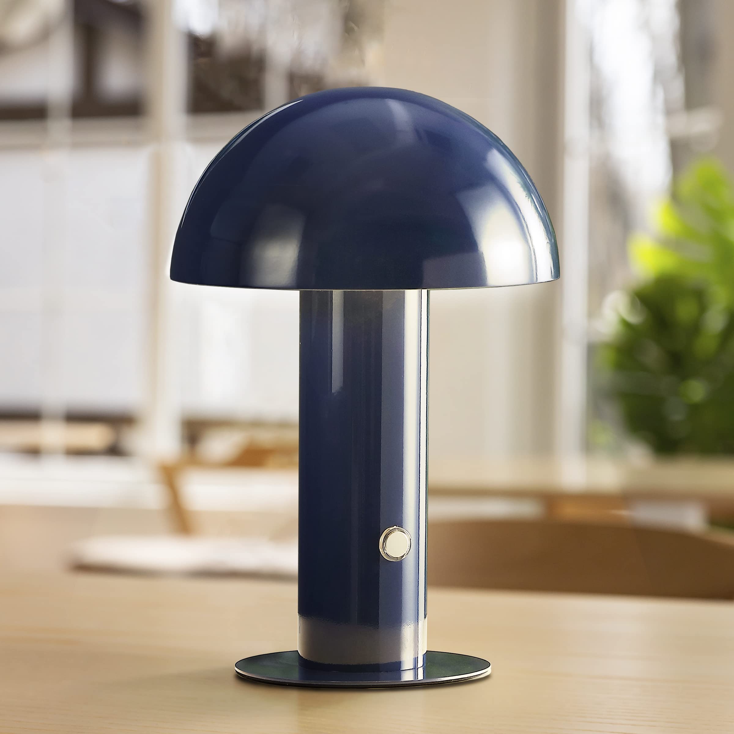 Jonathan Y Jyl7115E Boletus 10.75'' Contemporary Bohemian Rechargeable/Cordless Portable Iron Integrated Led Mushroom Table Lamp
